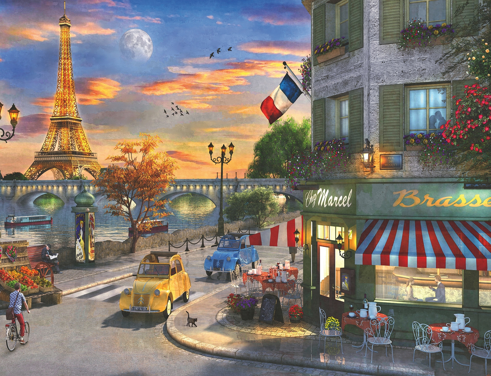 Ravensburger Puzzle »Romantische Abendstunde in Paris«, Made in Germany