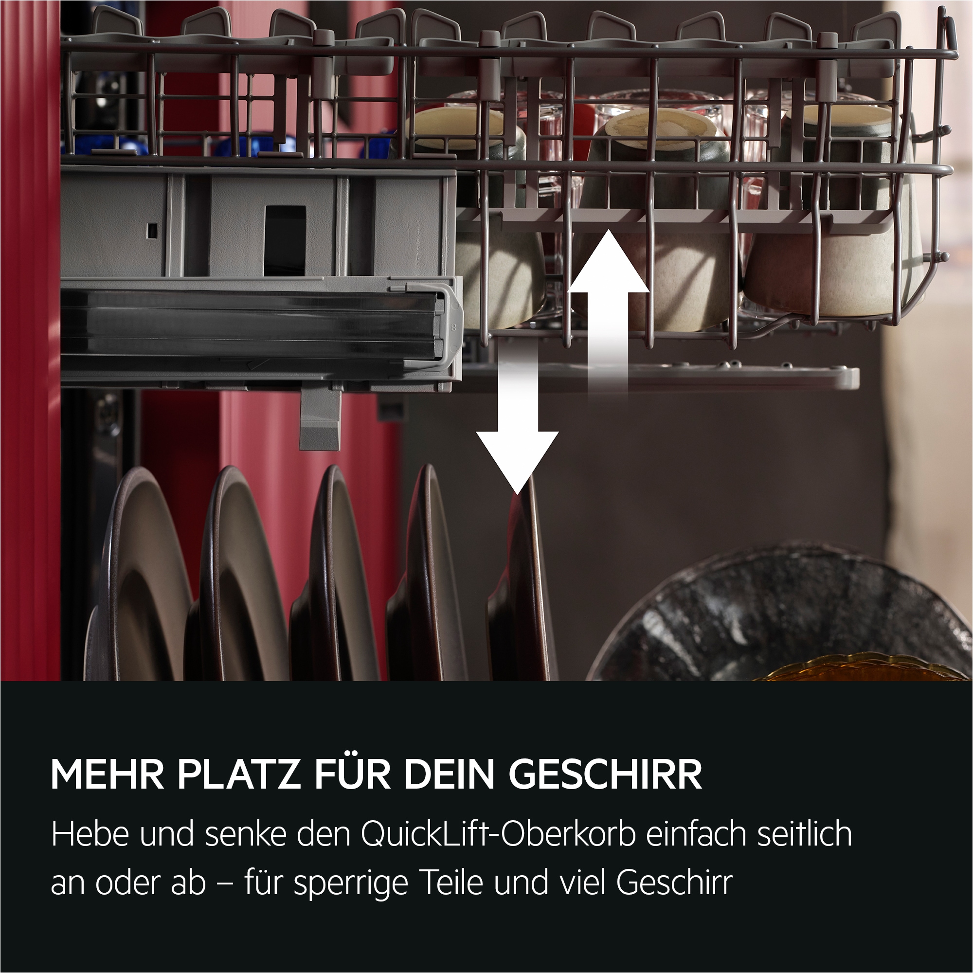 AEG Unterbaugeschirrspüler 6000 »GU620C2SCM« Spülmaschine – starke Sprühabdeckung, viel Platz & sauber