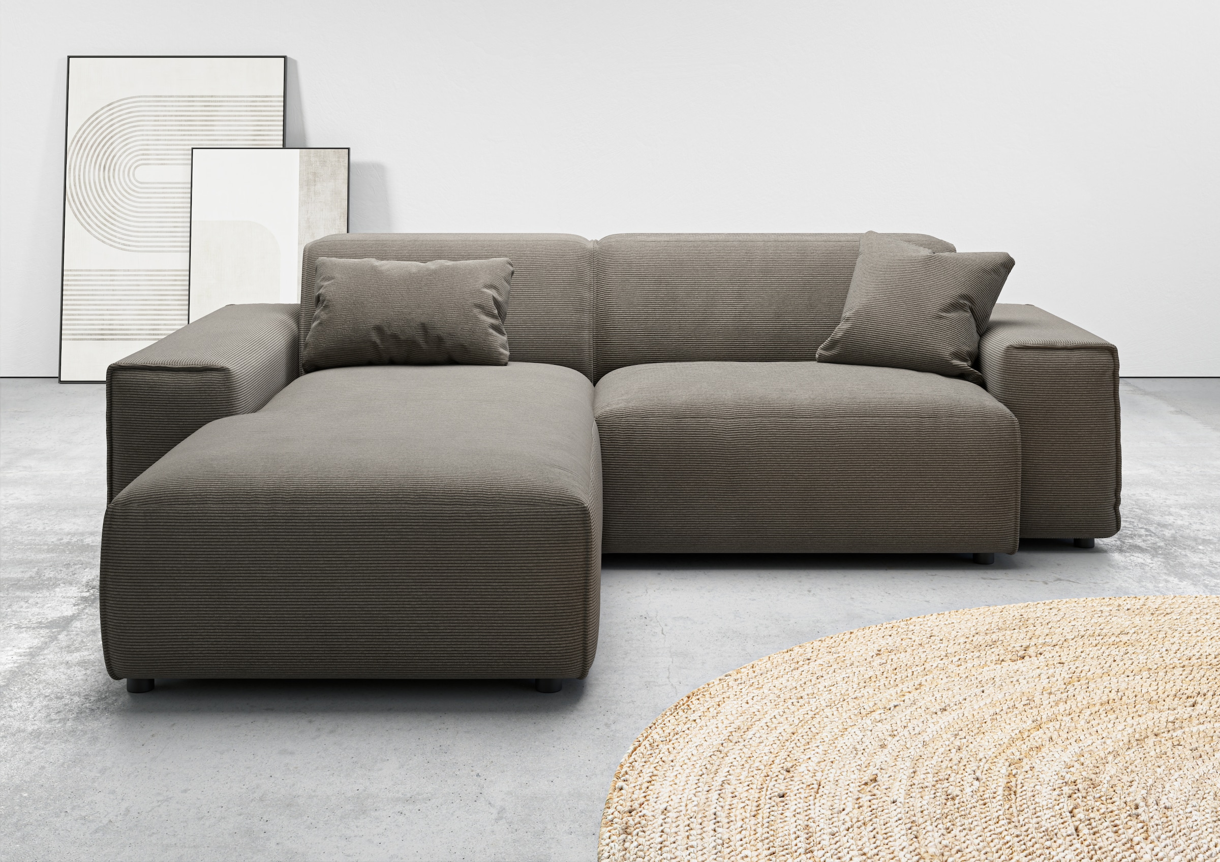 andas Ecksofa »Glimminge L-Form auch in Breitcord, Feincord + Easy care-Bez günstig online kaufen
