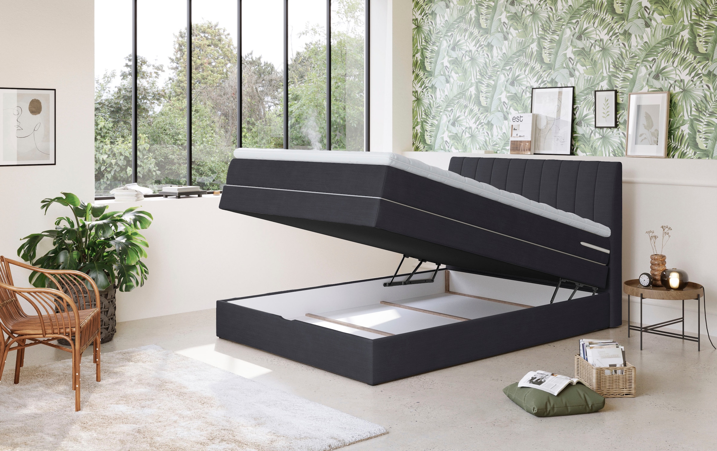 COTTA Boxspringbett »Shark inkl. Bettkasten und Topper«, erhältlich in den Breiten 140x200cm, 160x200cm und 180x200cm