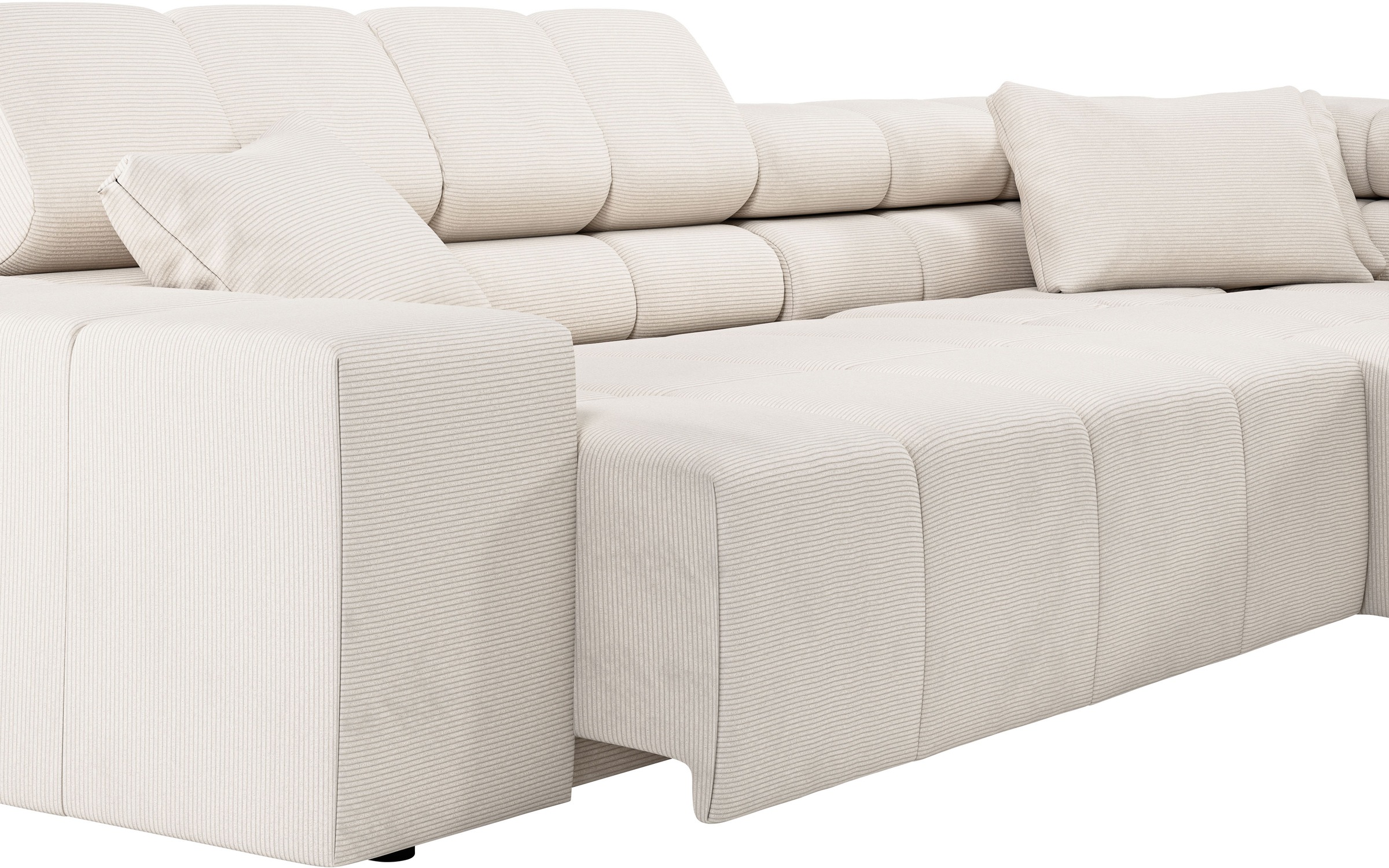 INOSIGN Ecksofa »Ancona incl. Kopfteilverstellung, OTTOs Choice, Breite 319cm, L-Form«, wahlweise motorische Sitztiefenverstellung, auch in Cord + Easy Care