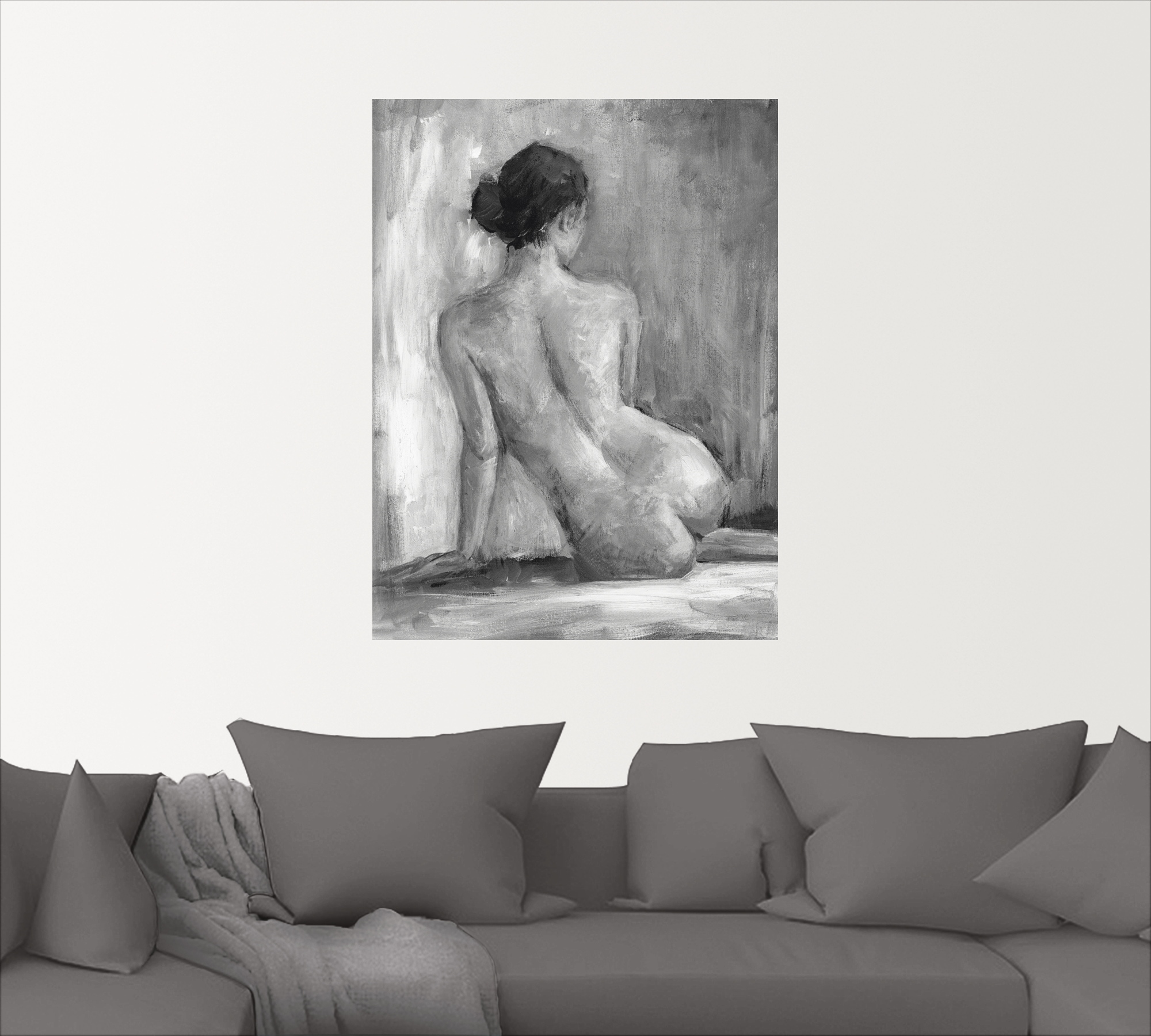 Artland Wandbild »Figur in schwarz & weiß I«, Frau, (1 St.), als Alubild, Outdoorbild, Leinwandbild, Poster, Wandaufkleber