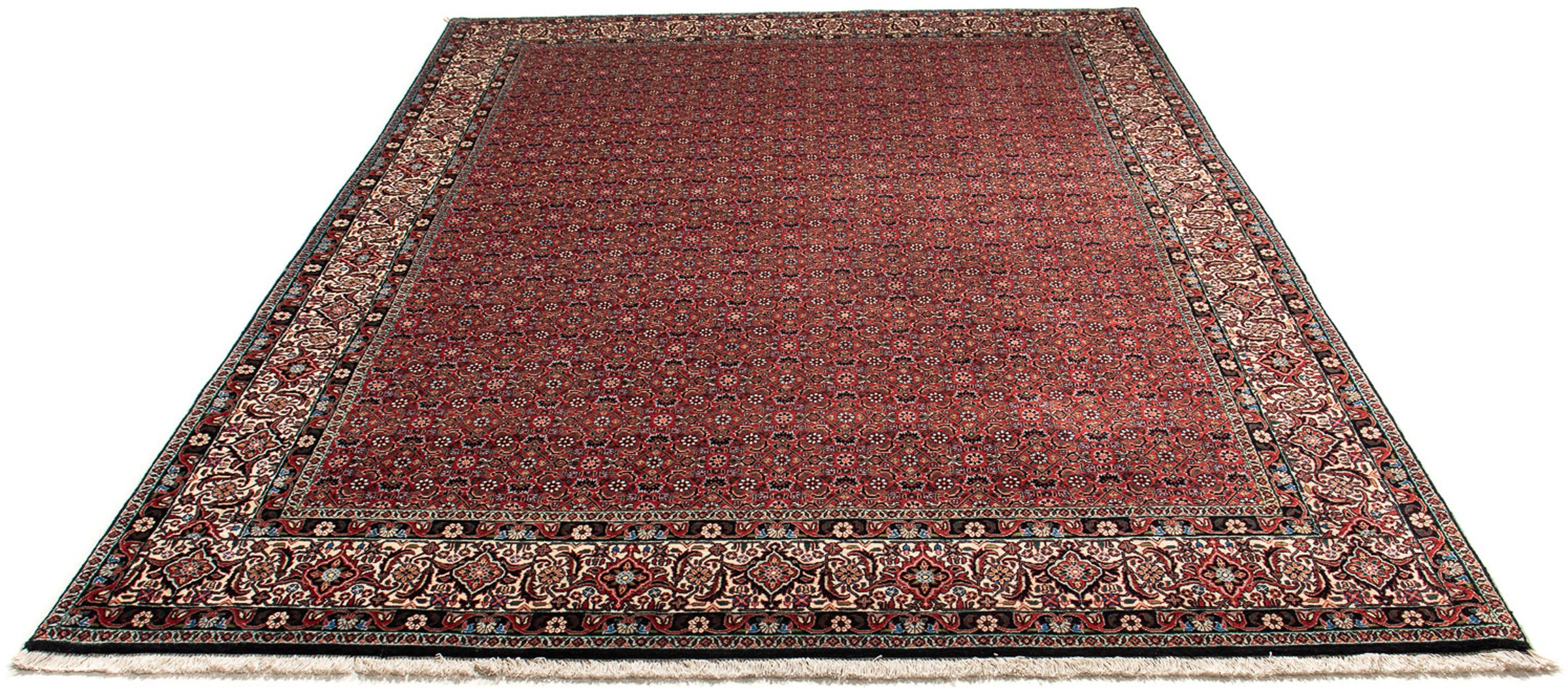 Bild von morgenland Orientteppich »Perser - Bidjar - 299 x 203 cm - hellrot«, rechteckig, Wohnzimmer, Handgeknüpft, Einzelstück mit Zertifikat