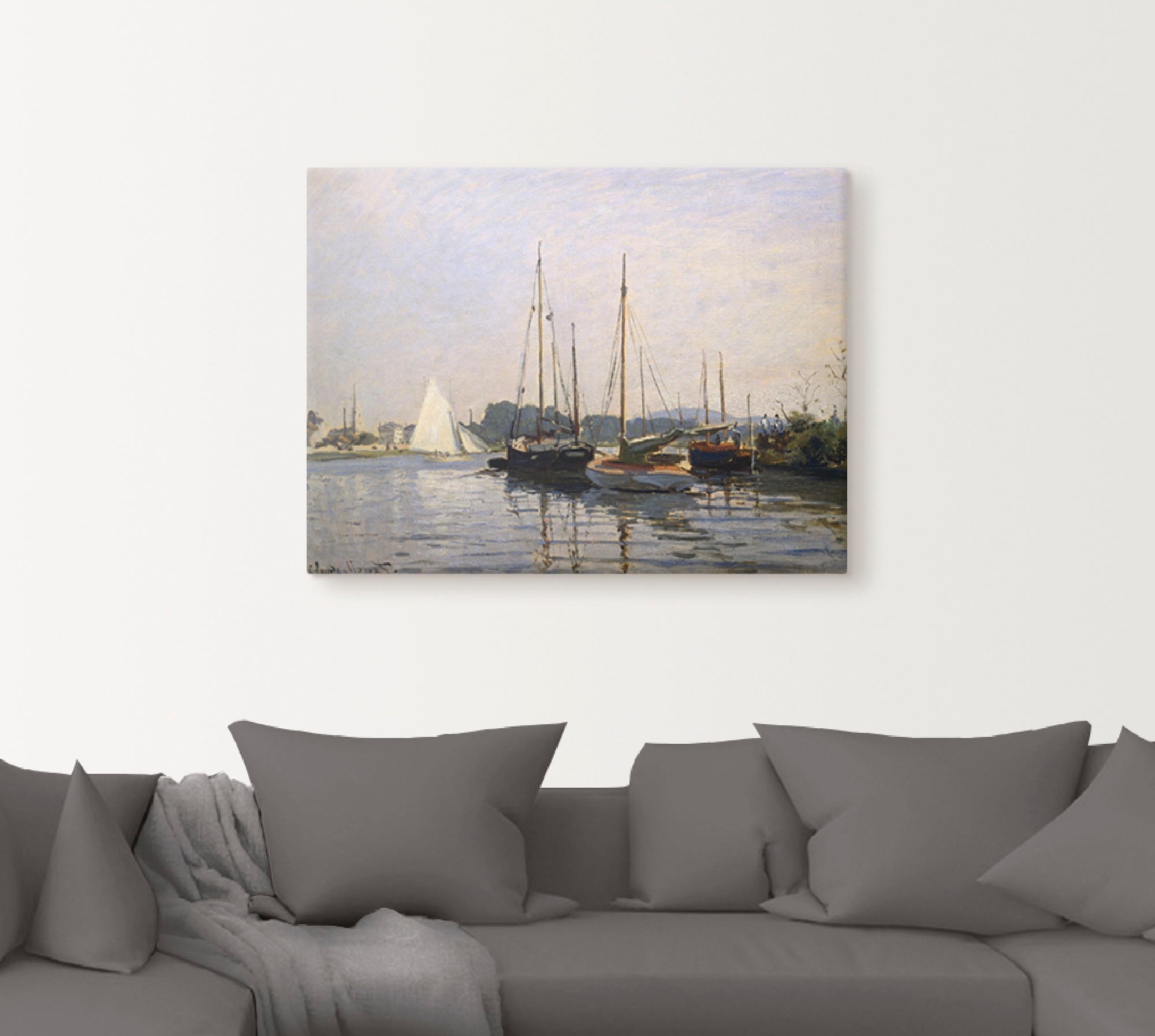 Artland Leinwandbild »Segelboote in Argenteuil. Gegen 1872/73«, Boote & Schiffe, (1 St.), auf Keilrahmen gespannt