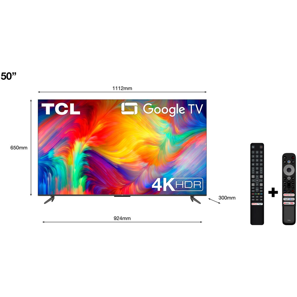 TCL LED-Fernseher »50P731X1«, 126 cm/50 Zoll, 4K Ultra HD, Smart-TV-Google TV