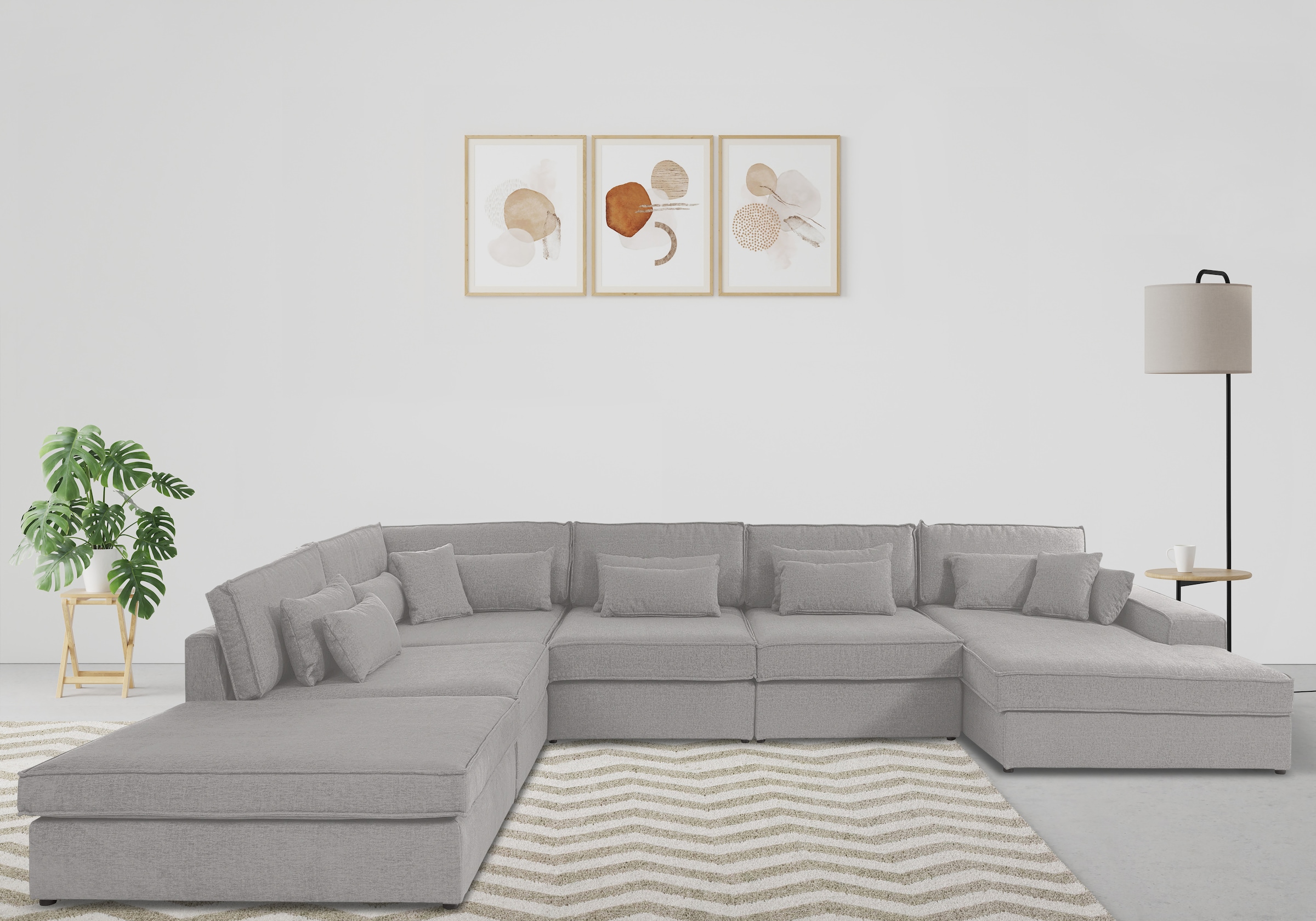 OTTO home Wohnlandschaft »Enid U-Form« 6 Teile, bestehend aus Modulen, in v günstig online kaufen