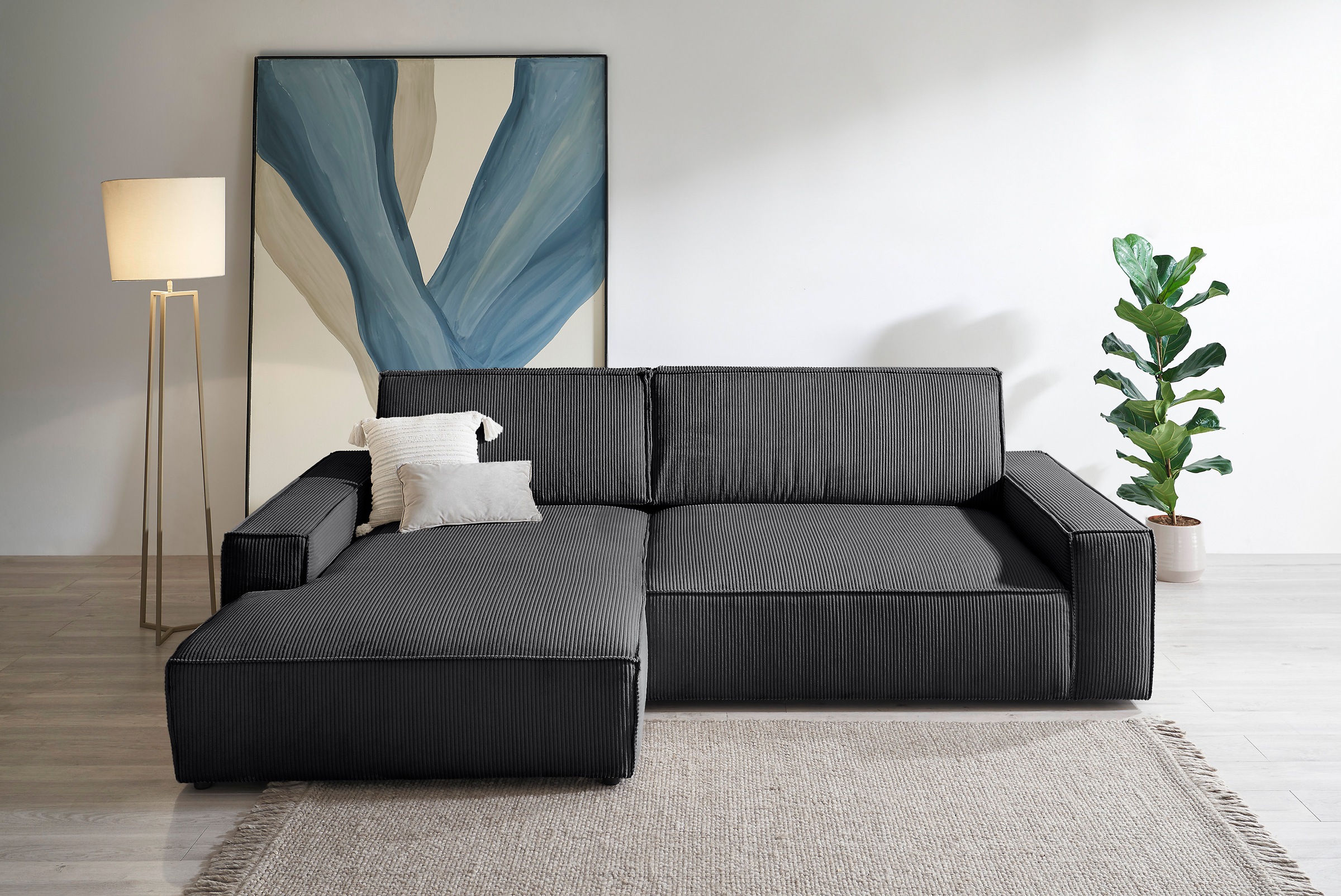 Home affaire Ecksofa »NEU: SHERWOOD XXL 284, Big-Sofa L-Form, tiefe Sitzflä günstig online kaufen