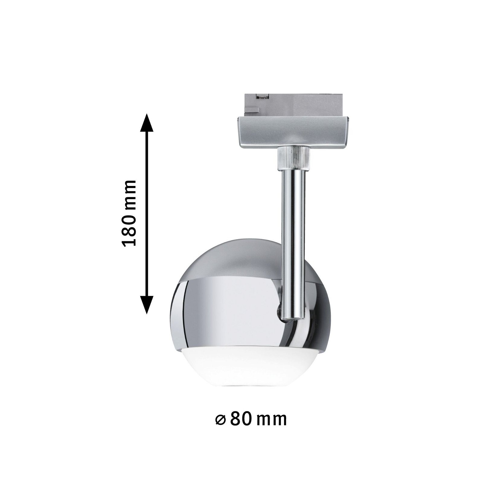 Paulmann Schienensystem-Leuchten »URail Schienenspot Capsule II 439lm 6,3W 2700K 230V Chrom matt, 6W«, dimmbar, Einzelspot
