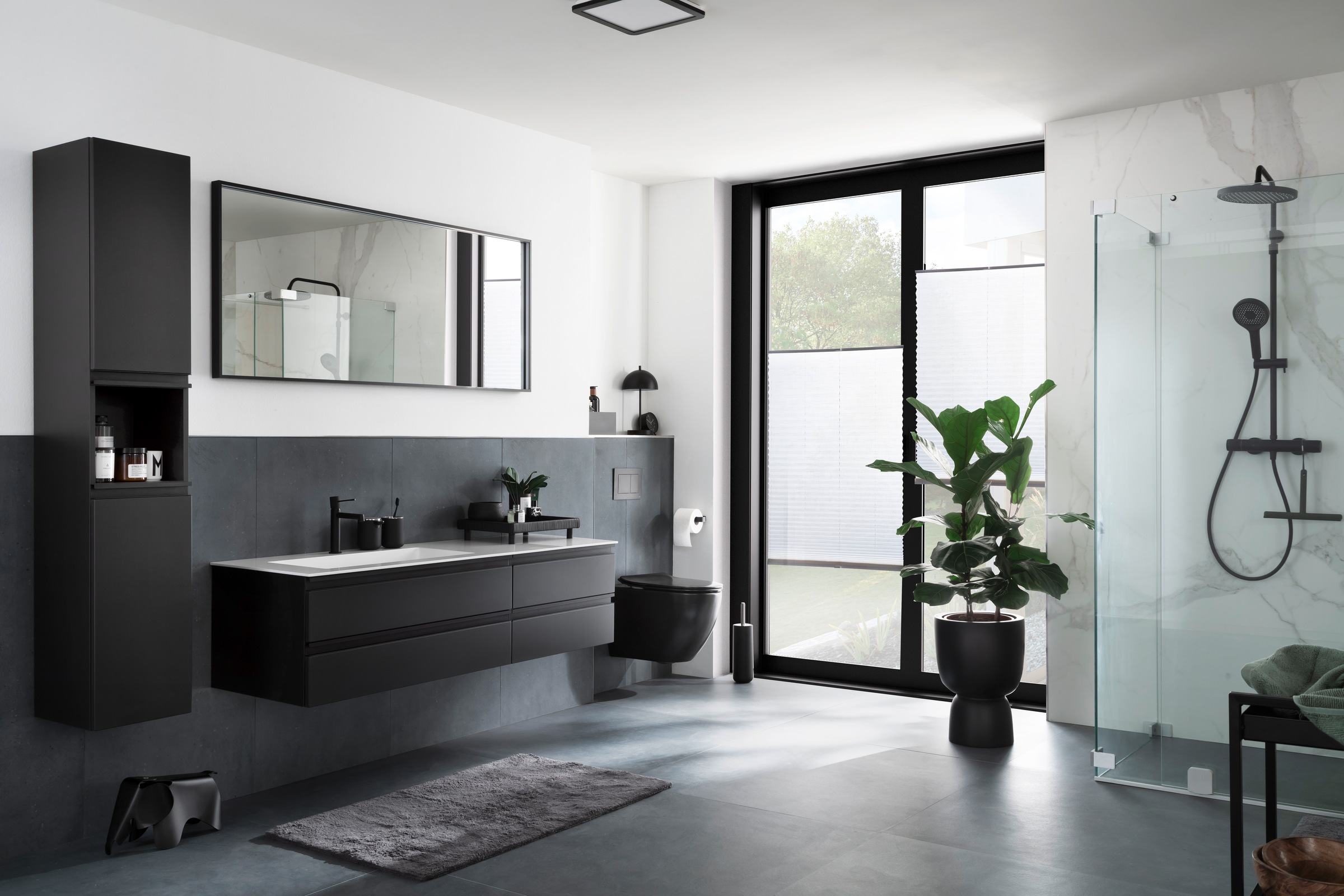 SCHÖNER WOHNEN-Kollektion Badematte »Bahamas  Uni« Höhe 30 mm fußbodenheizungsgeeignet beidseitig verwendbar