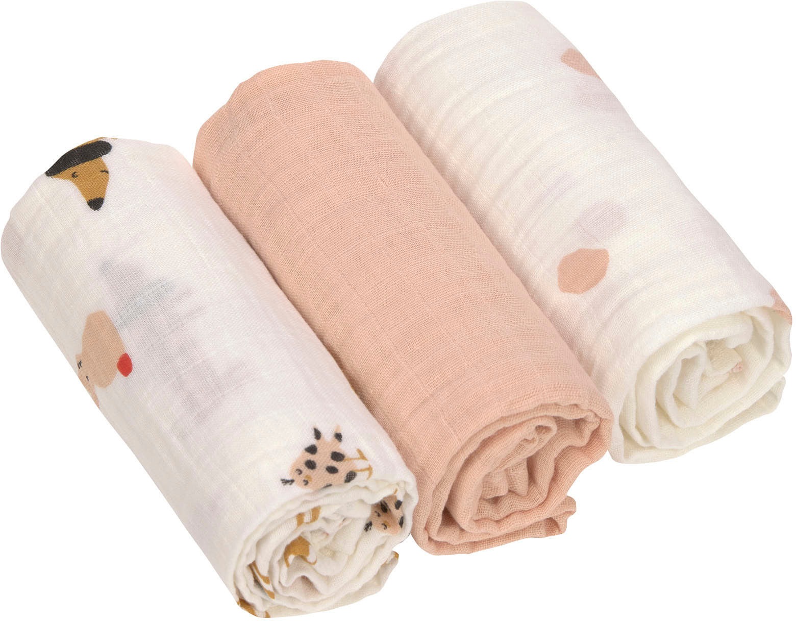 LÄSSIG Stoffwindeln »Little Mateys, Einschlag- und Mulltuchset M, Spicy Orange« Set, 3 Stk. tlg.