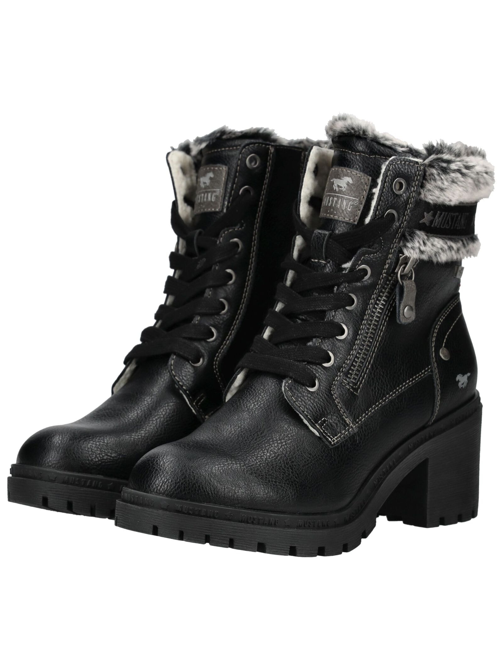 Mustang Shoes High-Heel-Stiefelette »Mustang Shoes Stiefelette Lederimitat/Textil«