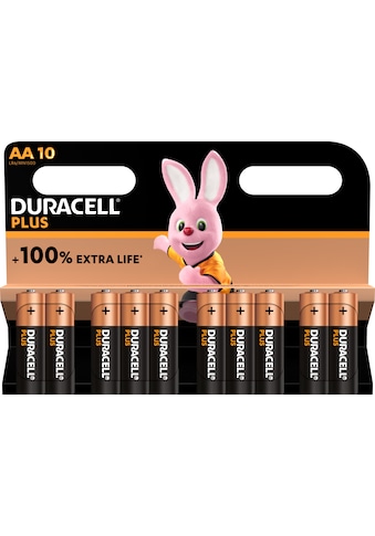 Duracell Batterie »Plus AA«, LR06, 1,5 V, (10 St.), Lagerfähigkeit bis zu 10 Jahren kaufen