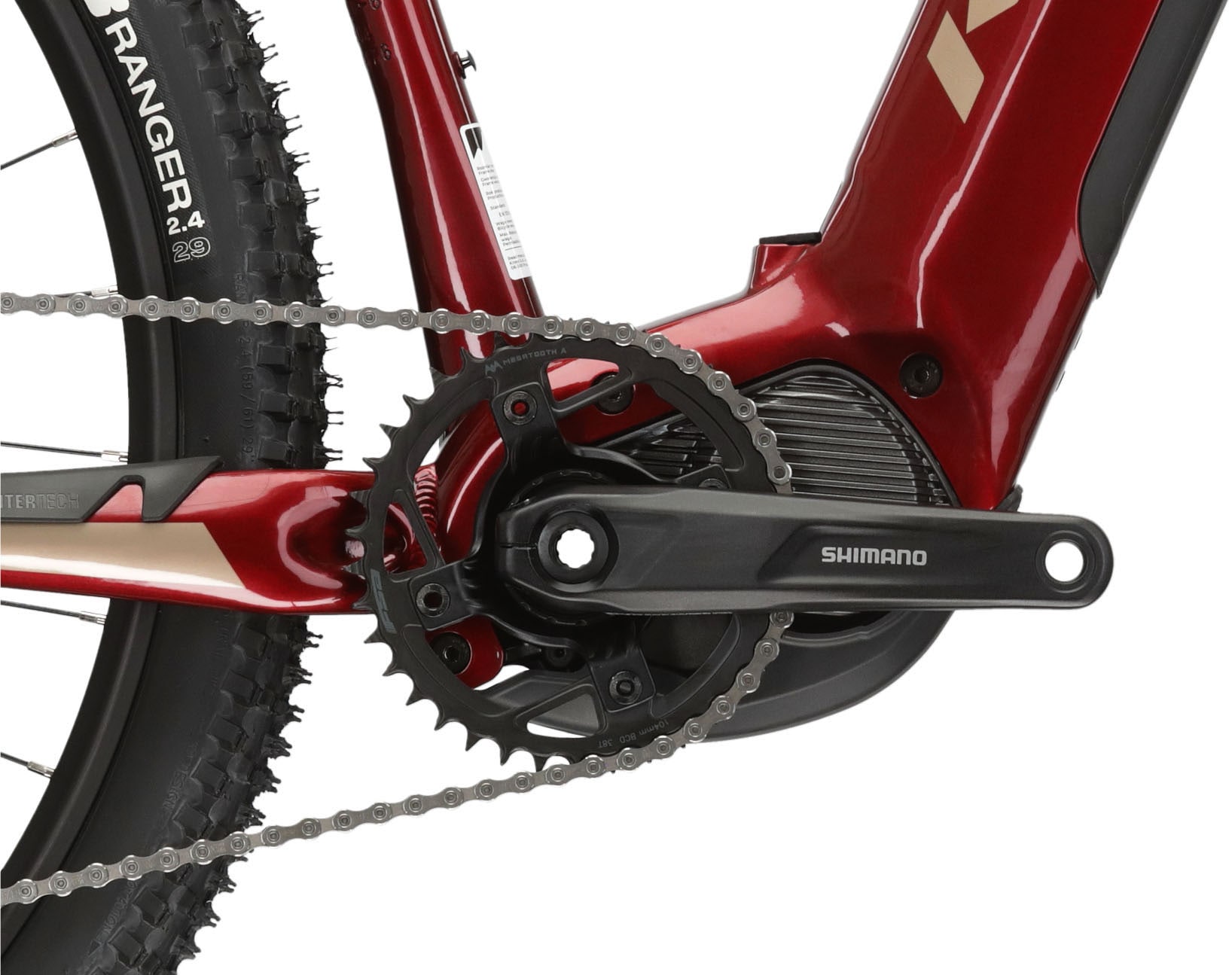 Kross »E-MTB Level Boost 2.0 29 Zoll rot« 11 Gang Shimano DEORE M5100 Schaltwerk Kettenschaltung Mittelmotor 250 W Pedelec, Elektrofahrrad für Damen und Herren, MTB