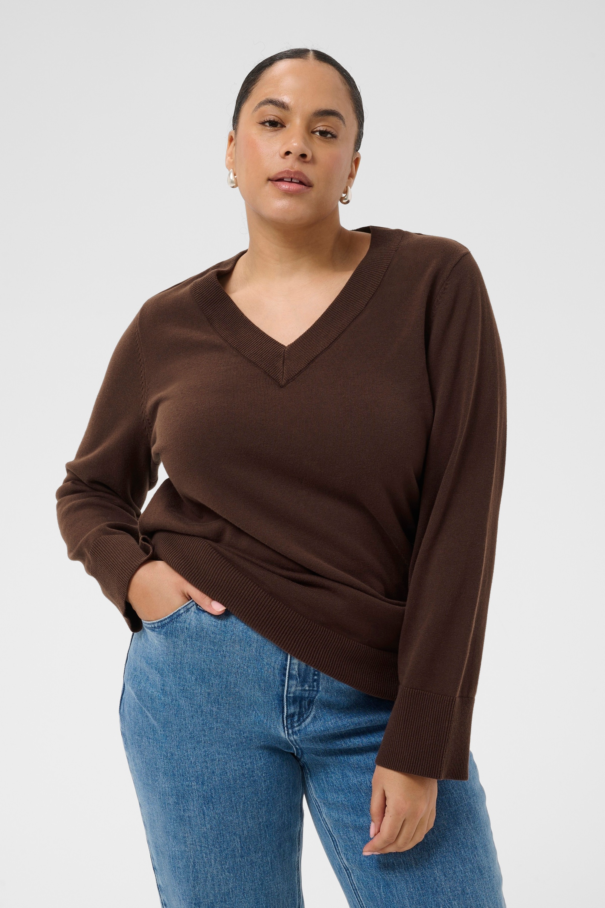 KAFFE Curve Strickpullover »Damen Strickpullover KCharia«