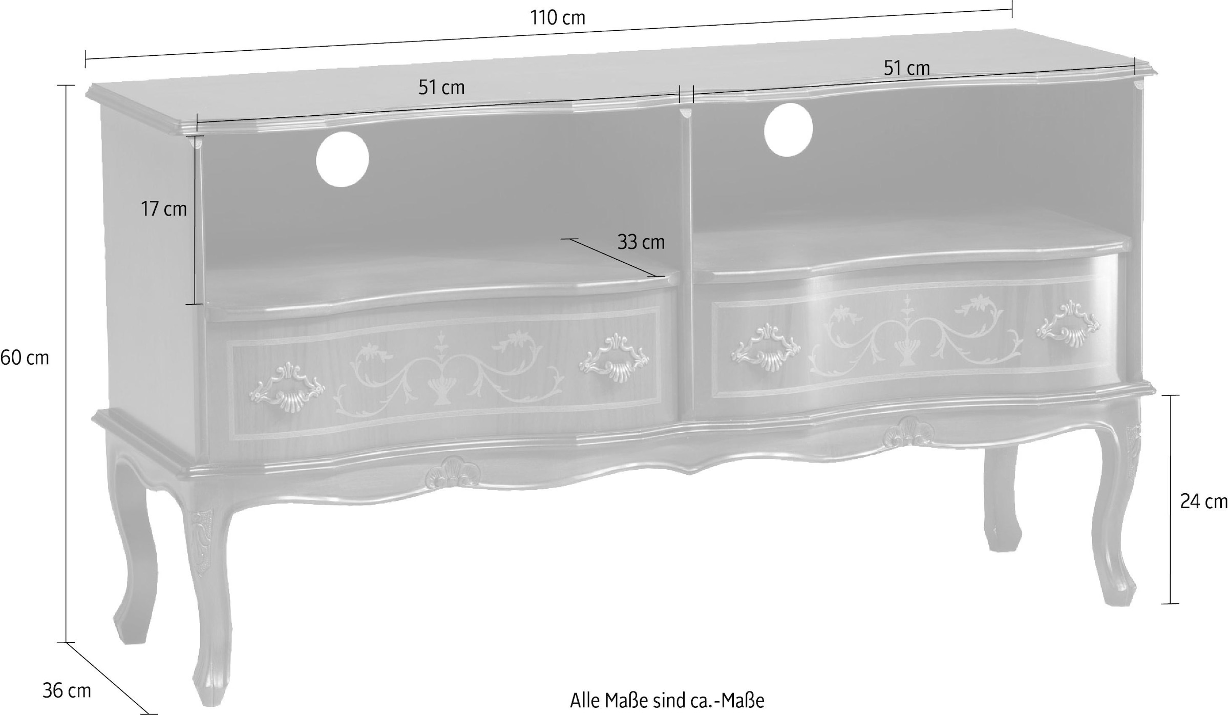 kaufen 110 Home Raten auf affaire »VIVALDI Breite cm TV-Board 539«,