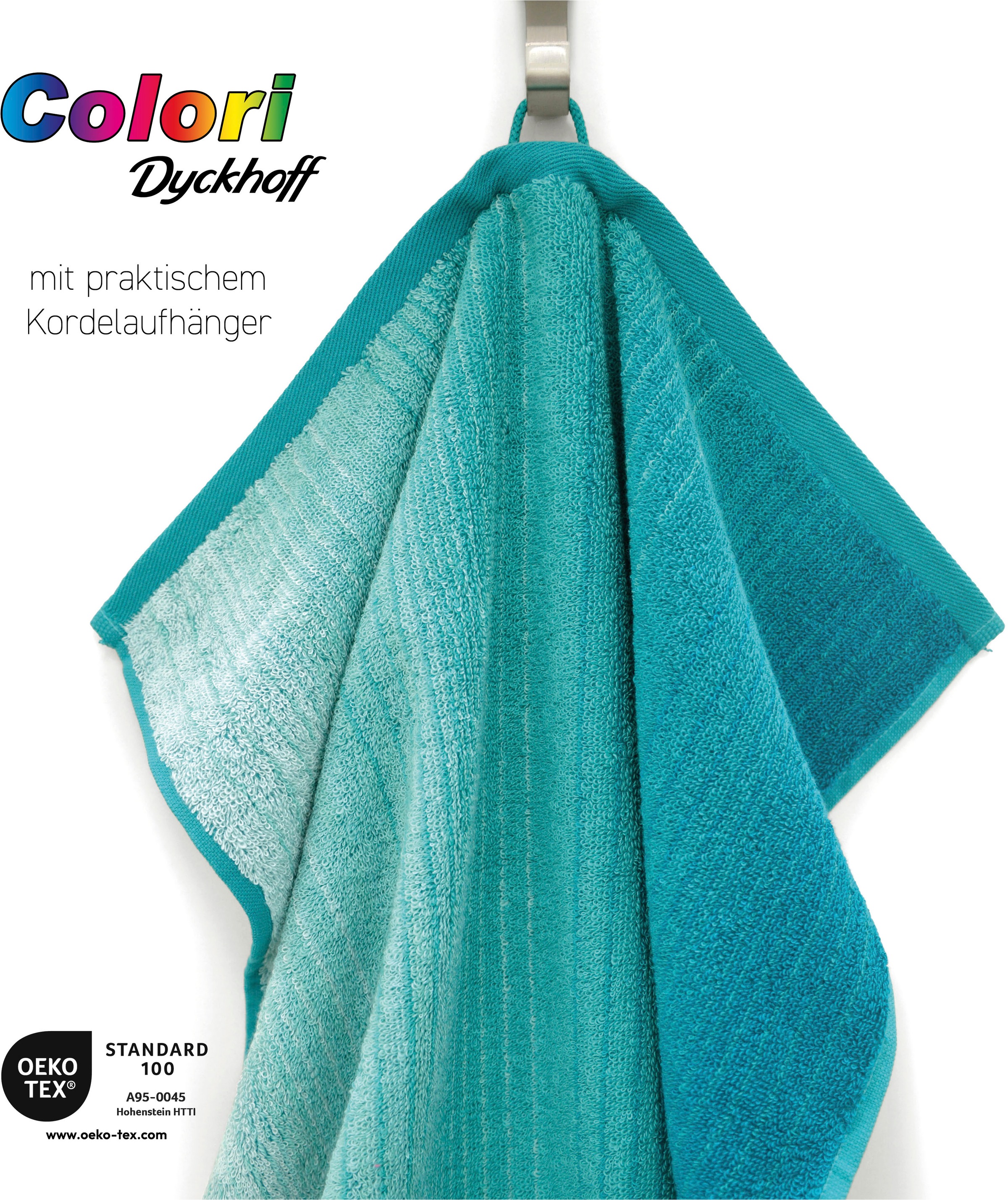 Dyckhoff Handtücher »Colori«, (Set, 2 St.), 2x Handtücher, aus 100% Bio Baumwolle, 450 g/m²