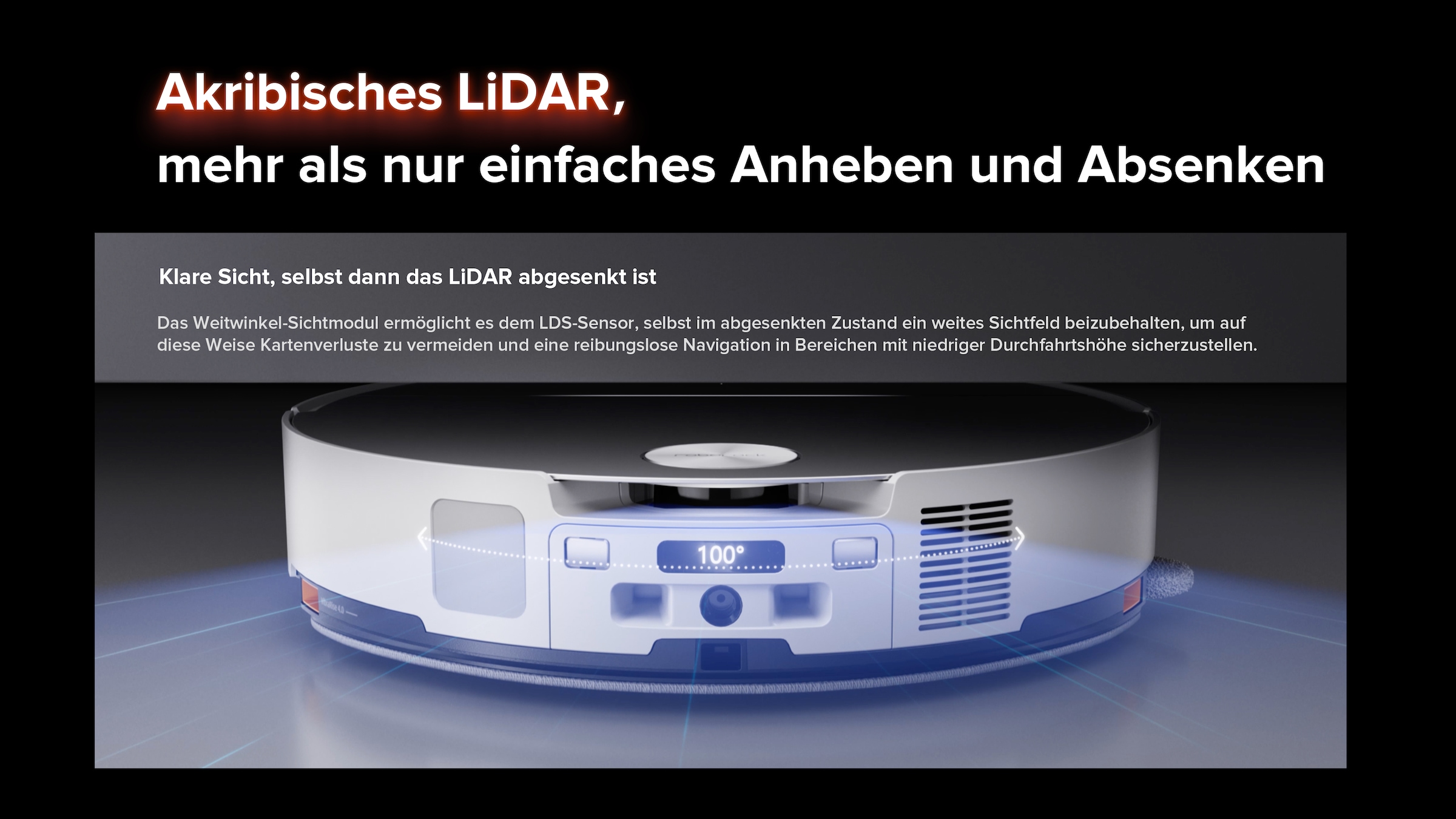 Roborock Saugroboter »Roborock Saros 10, 7,98cm flach«, FlexiArm™ Riser Seitenbürste, 80 °C Moppwäsche