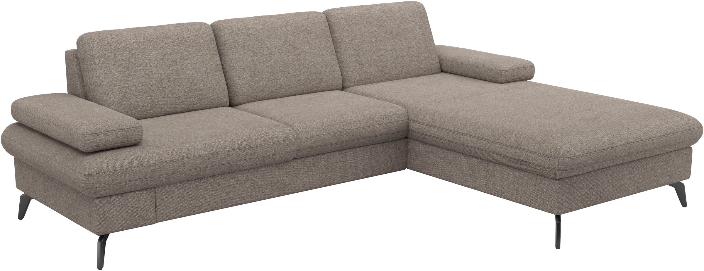 sit&more Ecksofa »Morris Jubi L-Form«, inkl. Armteilfunktion und 1 Zierkissen, wahlweise mit Bettfunktion