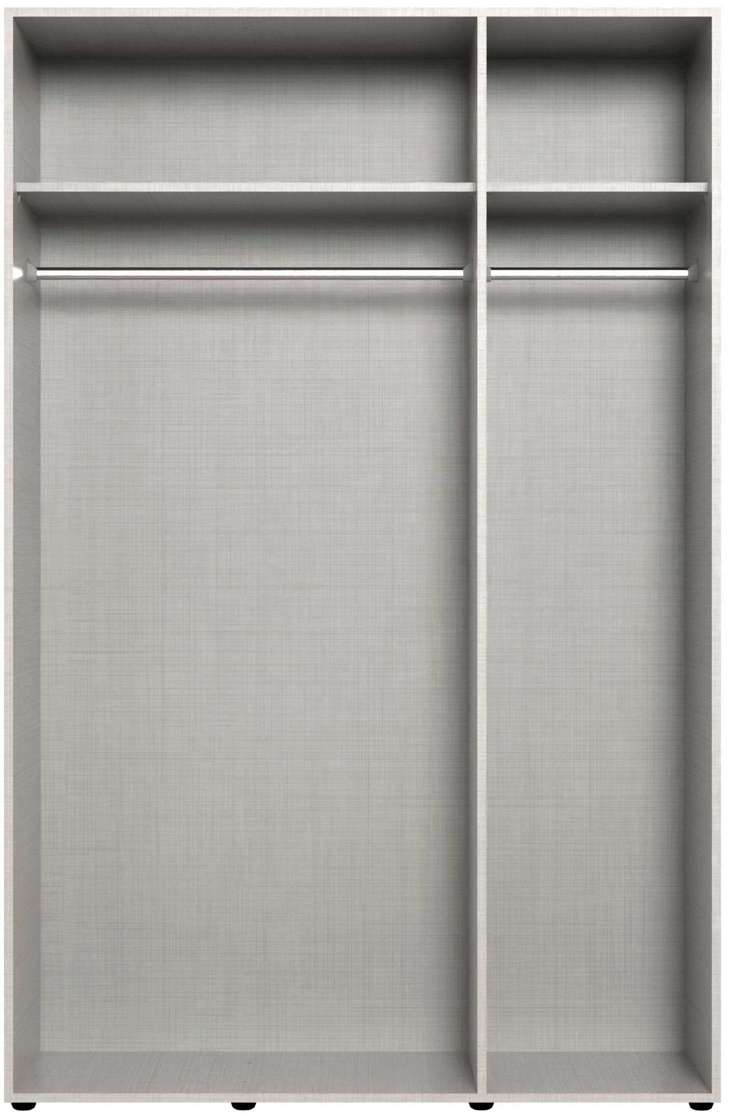 Wimex Kleiderschrank »Mugano, in 5 Breiten und 2 Höhen, Made in Germany«, (in Basic oder Premium Ausstattung mit 2 weiteren Einlegeböden), mit langen Griffstangen aus Metall, wahlweise mit oder ohne Spiegel