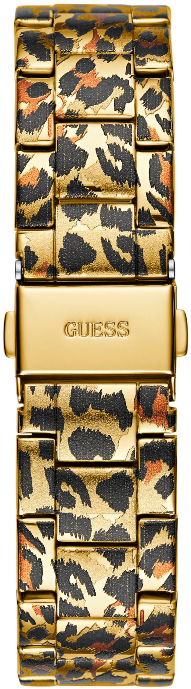 Guess Multifunktionsuhr »LEOPARDESS«, Quarzuhr, Armbanduhr, Damenuhr, Datum, 12/24-Std.-Anzeige