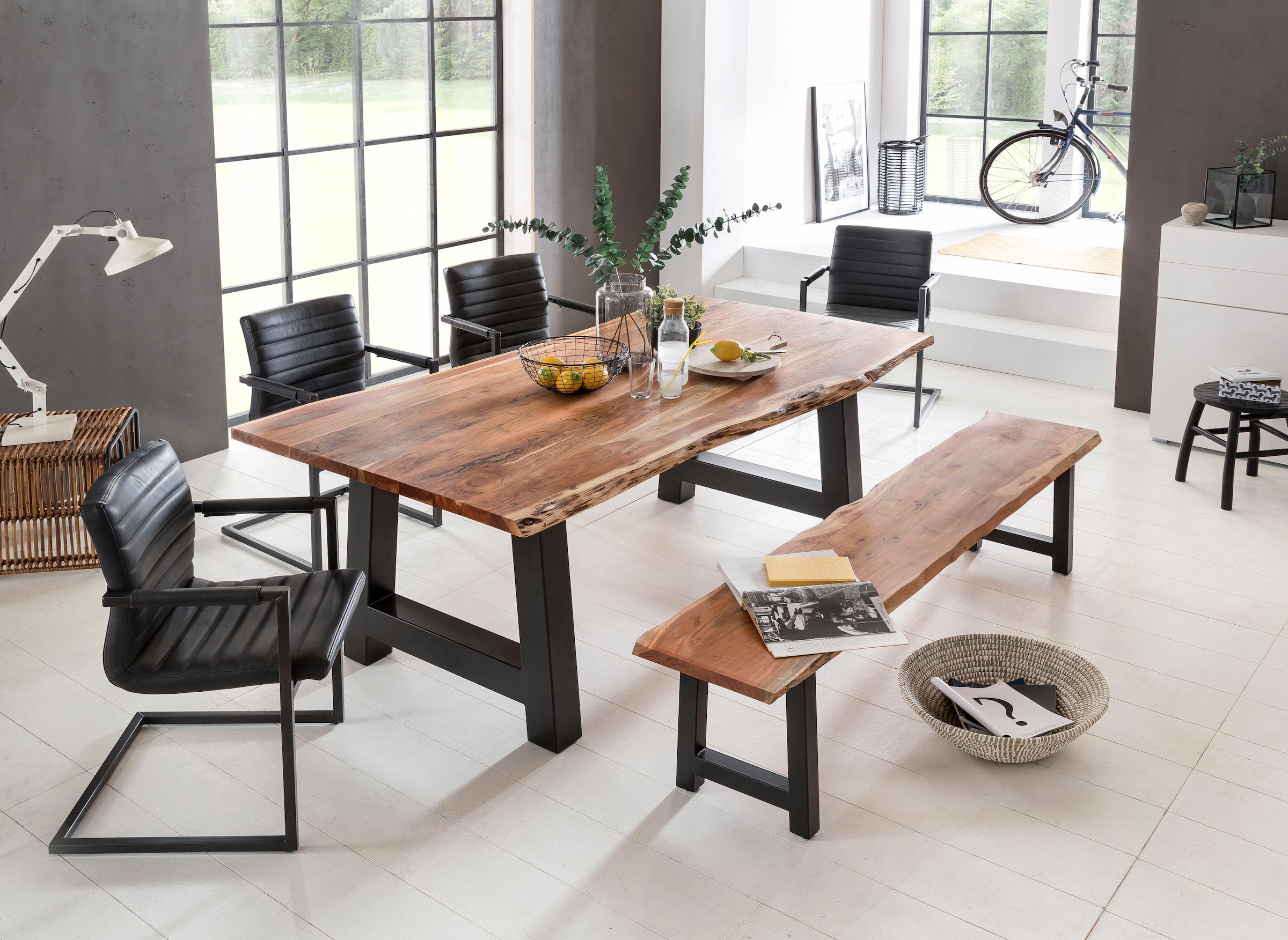 Home affaire Esstisch »Manhattan«, mit Metallgestell in A-Form