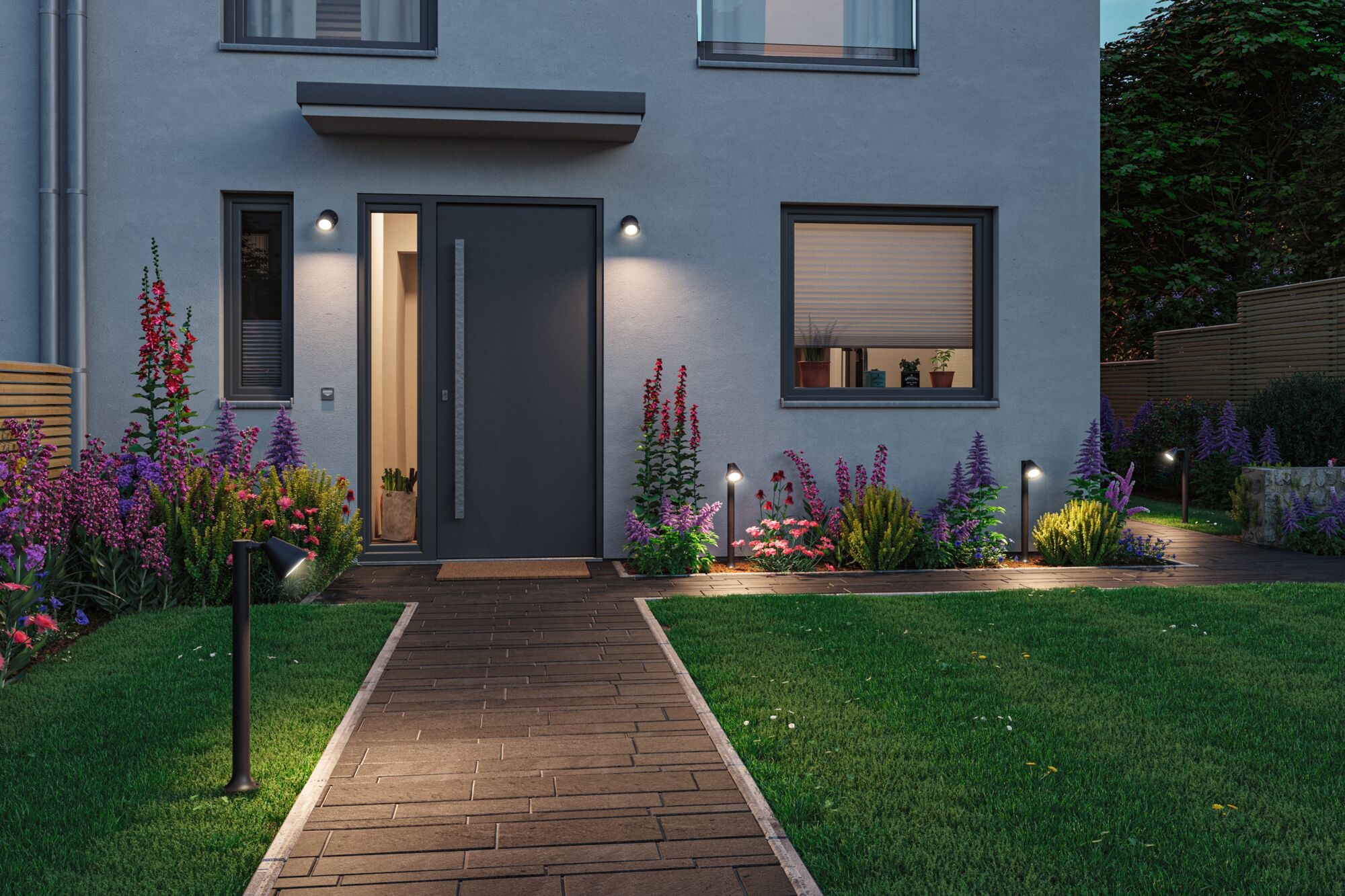 Paulmann Spezialleuchtmittel »Twilight Motion Sensor 550lm 2700K 100° 7W white matt RAL 9003 230V« GU10 1 Stk. Warmweiß Dämmerungsgesteuerter Bewegungsmelder (HF)
