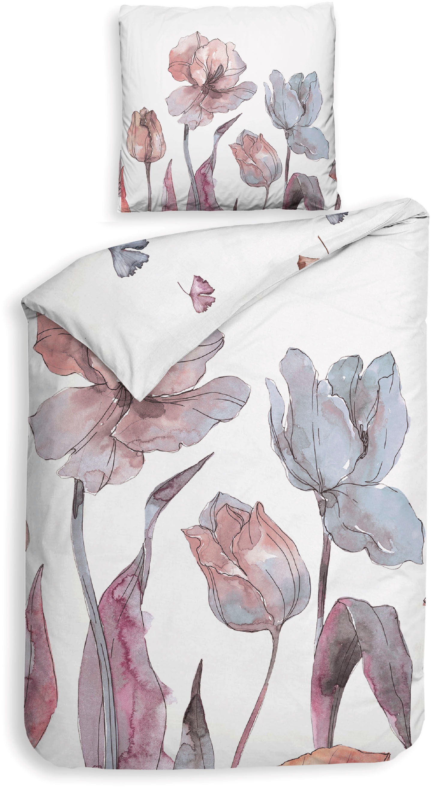 Heckett & Lane Wendebettwäsche »Zeljko«, Blumen Design, 100% Baumwolle ab 1 günstig online kaufen