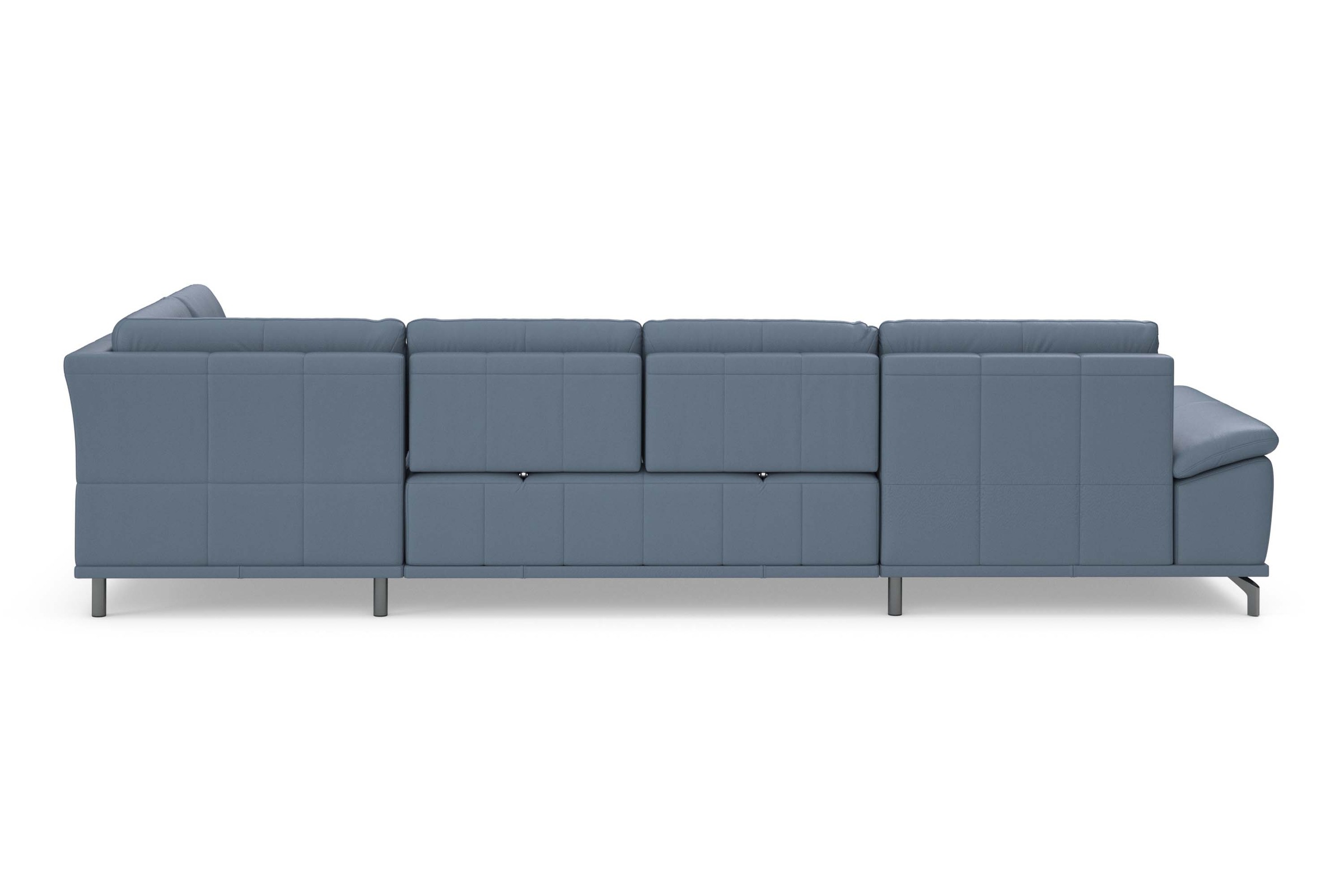 Places of Style Wohnlandschaft »Costello U-Form, mit Sitztiefenverstellung, Armteilverstellung und«, 3 Nierenkissen, optional Bettfunktion und Bettkasten
