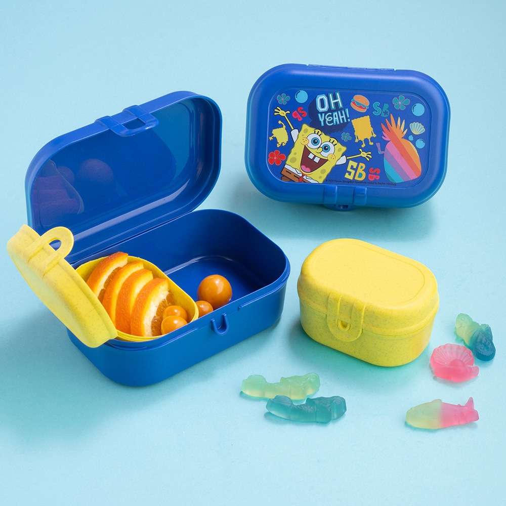 KOZIOL Lunchbox »PASCAL READY MINI SPONGEBOB SQUAREPANTS Lunchbox-Set« Set, 3 tlg. spülmaschinengeeignet, mikrowellengeeignet