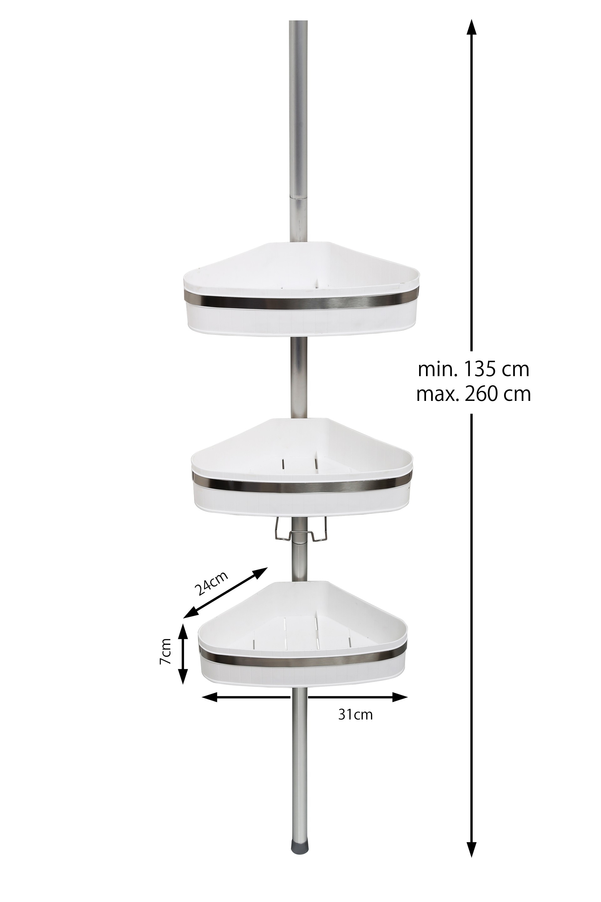 Bischof Duschregal »Coin II« 1 Stk. tlg. höhenverstellbar 135 - 260 cm