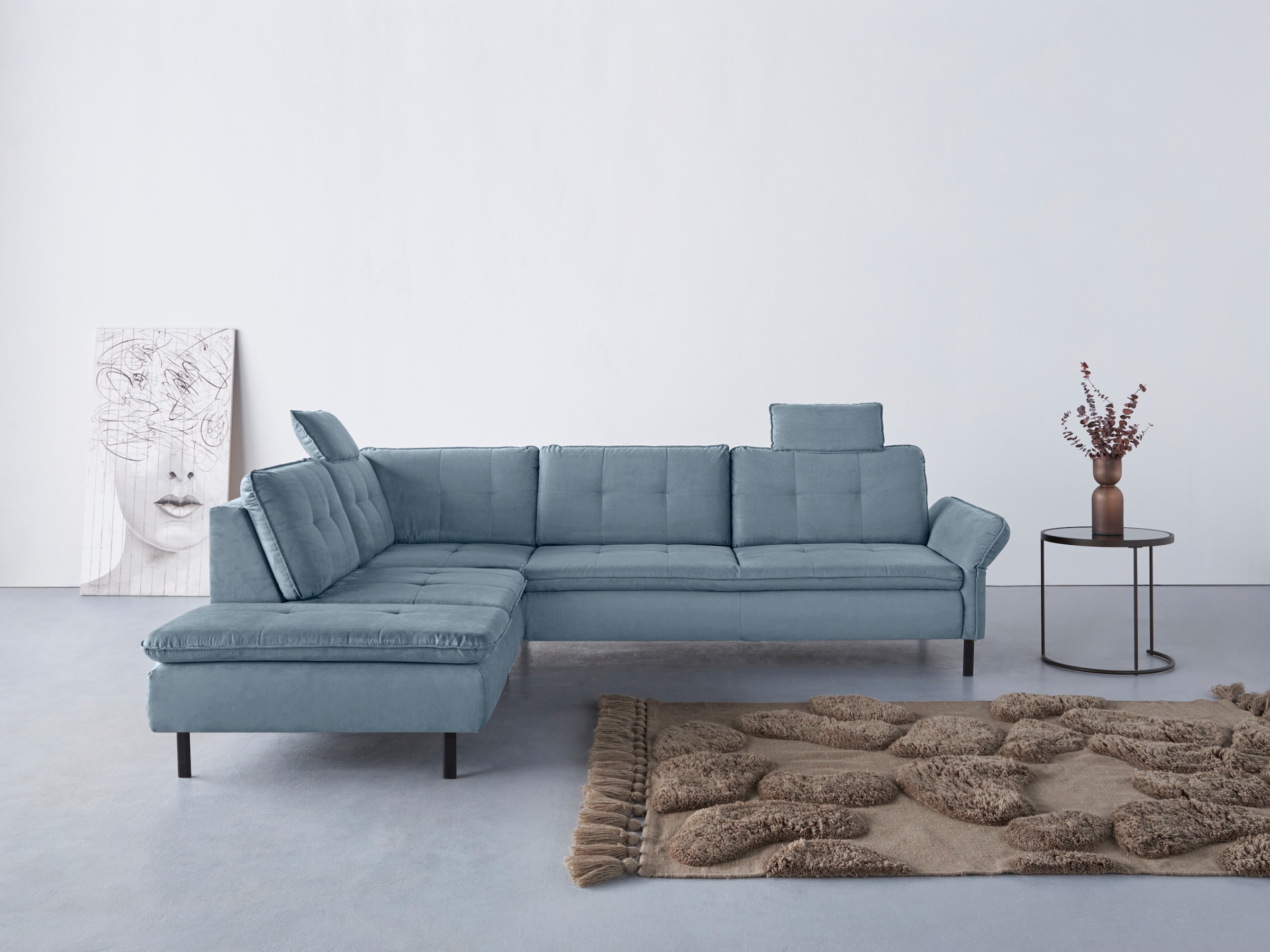 INOSIGN Ecksofa »Birkholm L-Form«, Armlehnverstellung, auch in Easy Clean B günstig online kaufen