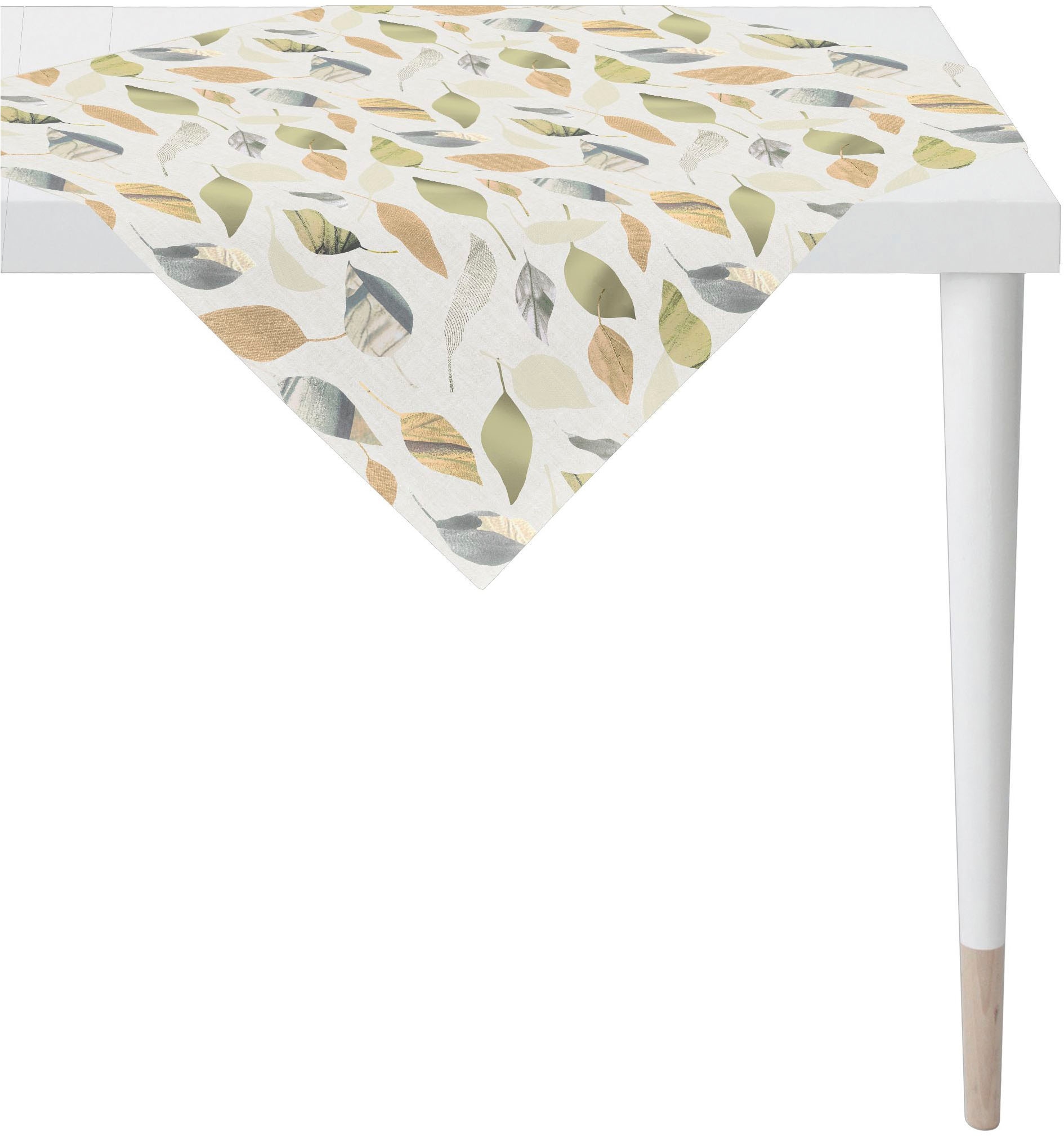 APELT Mitteldecke »3406« natur ,grün ,beige Obermaterial: 75% Polyester, 25% Baumwolle B/L: 85 cm x 85 cm