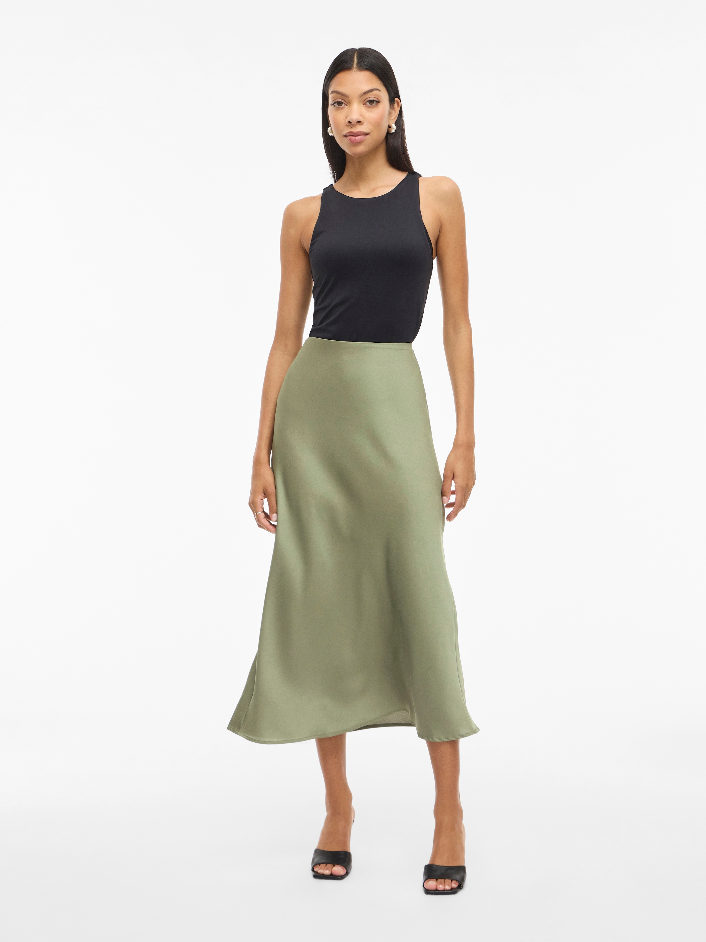 Vila Maxirock »VIELLETTE HW LONG SKIRT - NOOS« Kunstfaser