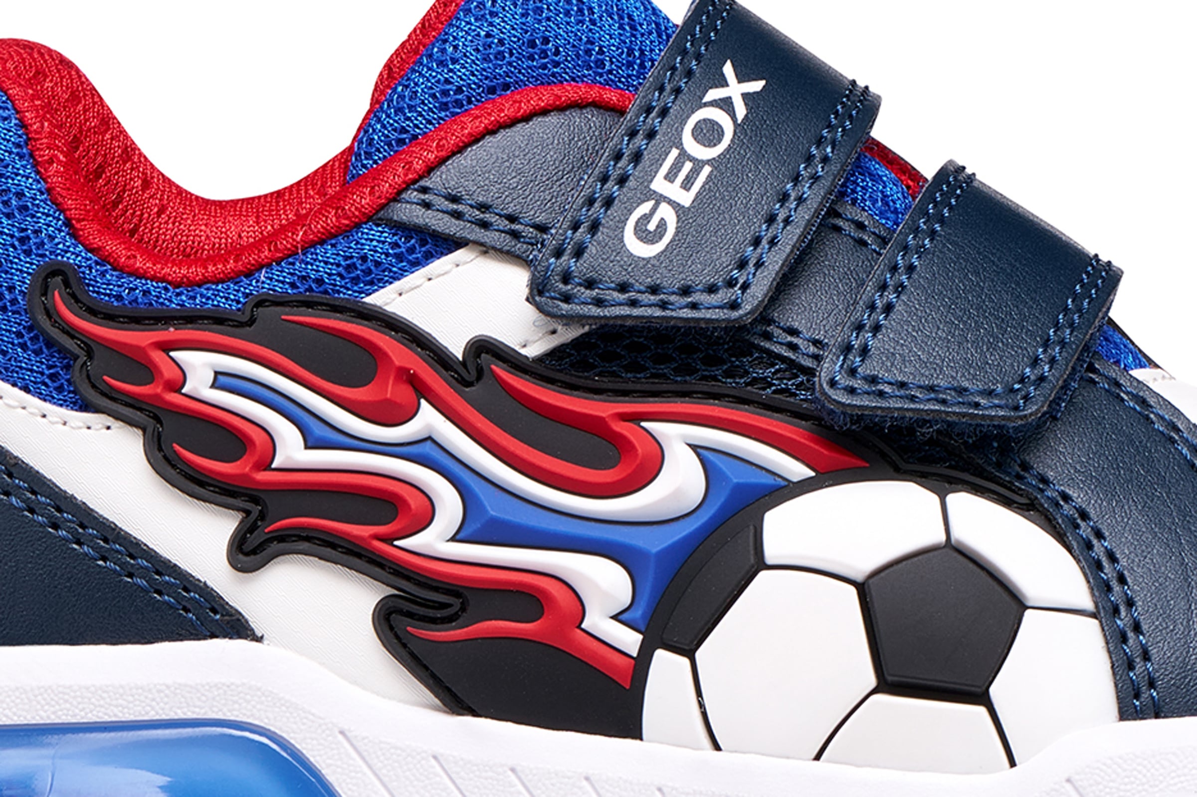 Geox Sneaker »J INEK BOY«  Klettschuh mit Blinkfunktion, Größenschablone zum Download