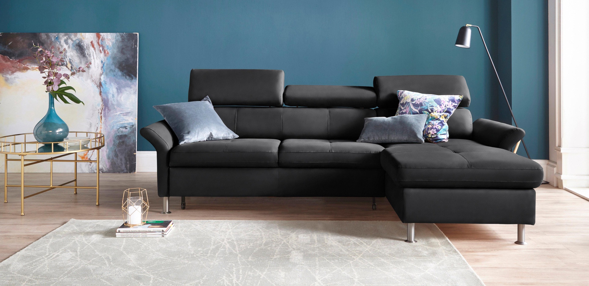 exxpo - sofa fashion Ecksofa »Maretto, bequem & komfortabel, bodenfrei, Bre günstig online kaufen