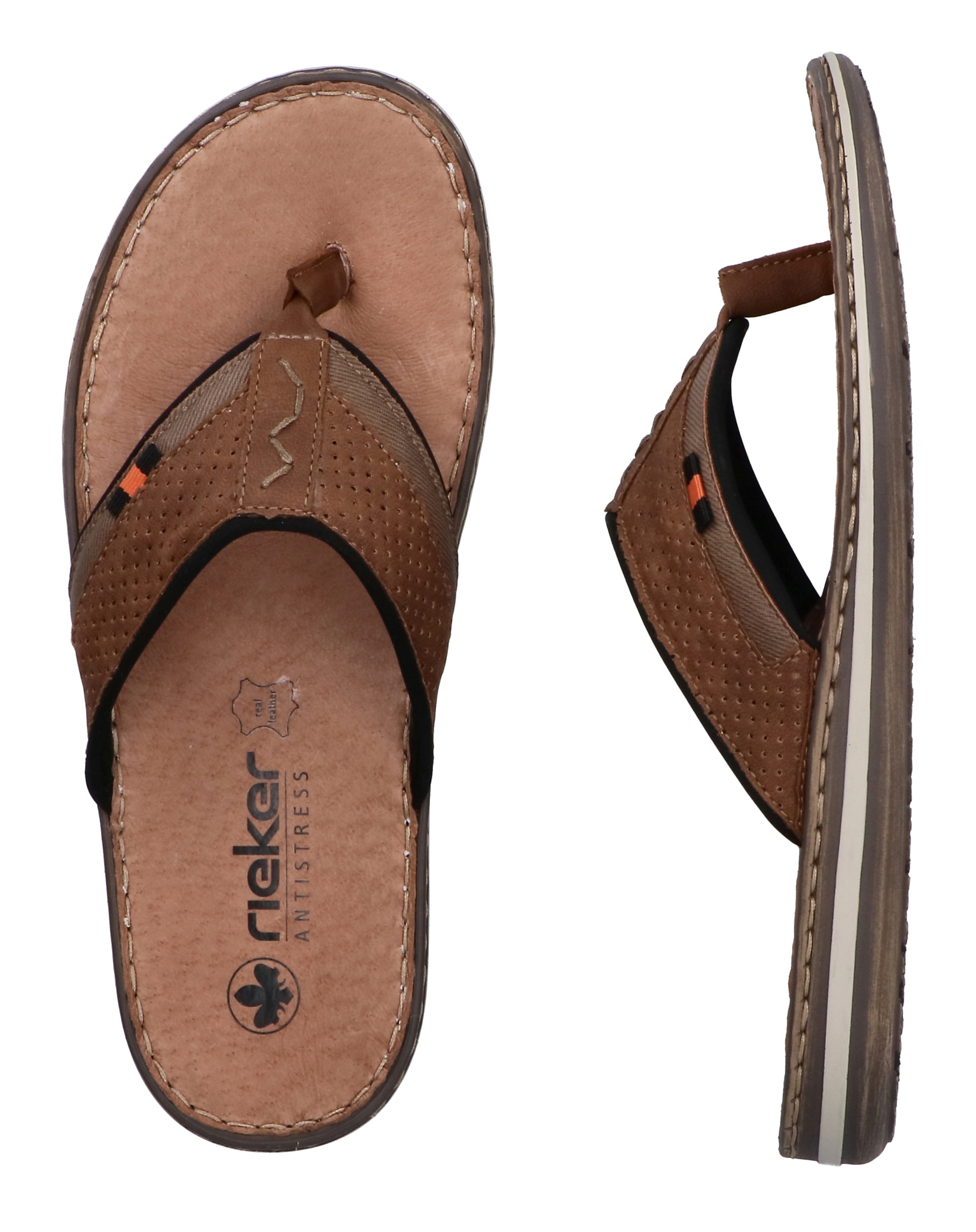 Rieker Zehentrenner  Sommerschuh, Strandschuh mit weicher Leder-Innensohle