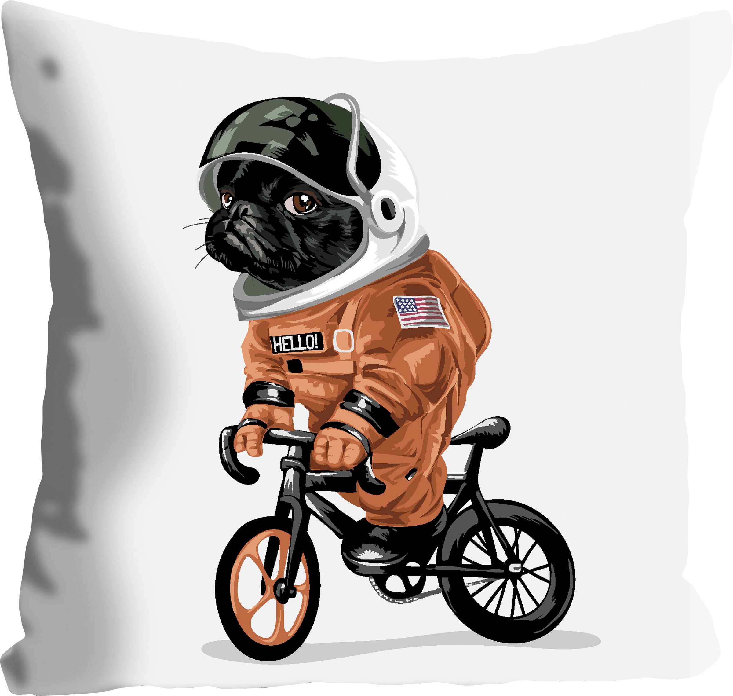 queence Dekokissen »Spacedog«, fahrradfahrenden Astronauten-Hund, Kissenhül günstig online kaufen