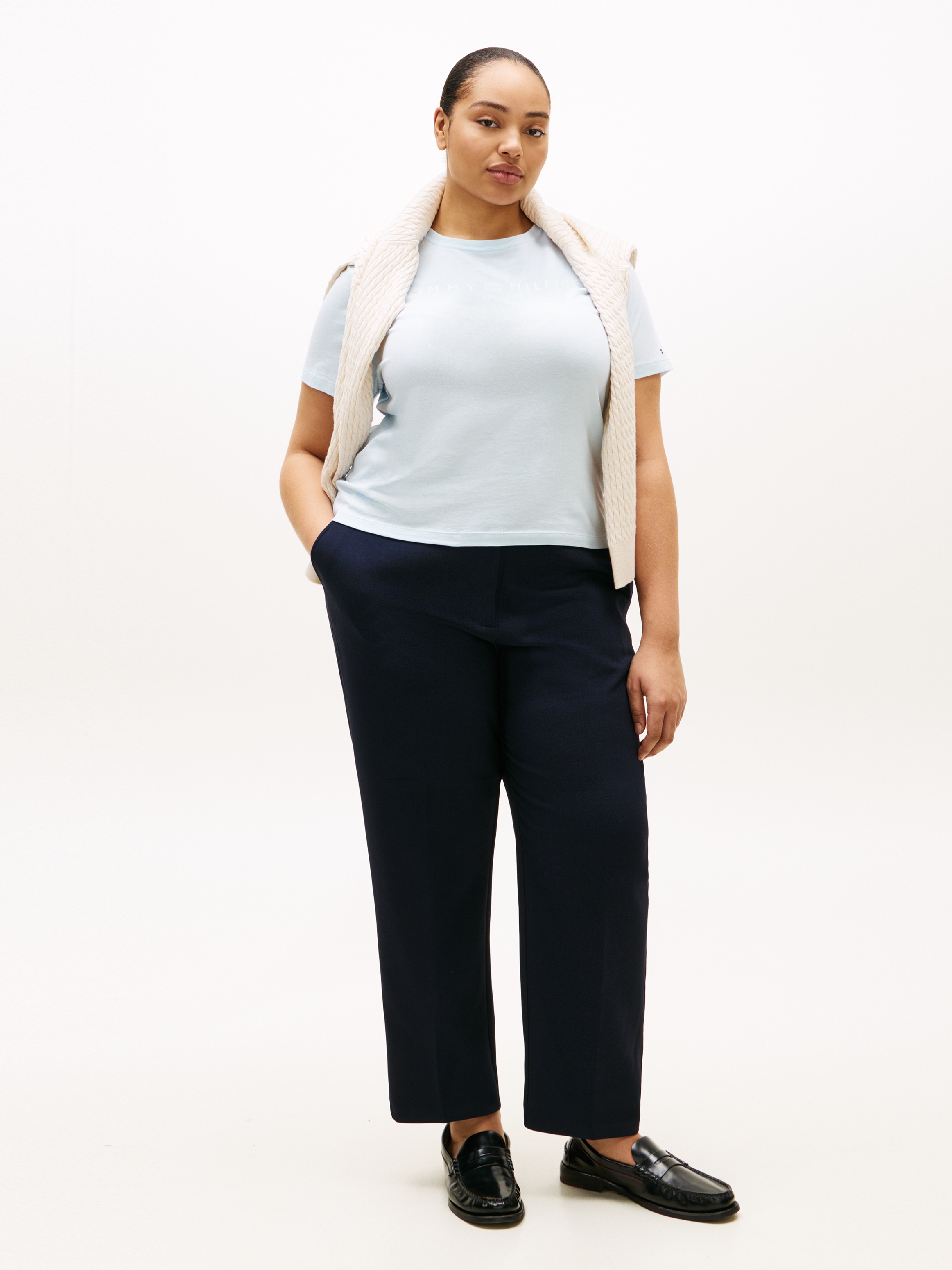 Tommy Hilfiger Curve T-Shirt »CRV REG CORP LOGO C-NK SS« in großen Größen