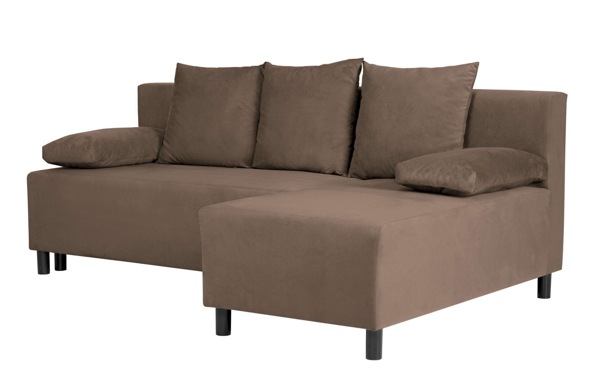 INOSIGN Ecksofa »IWALANI, Schlafsofa mit Bettkasten, Recamiere beidseitig montierbar«, L-Form, B/T/H 199/135/83 cm, Struktur weich & Velvet
