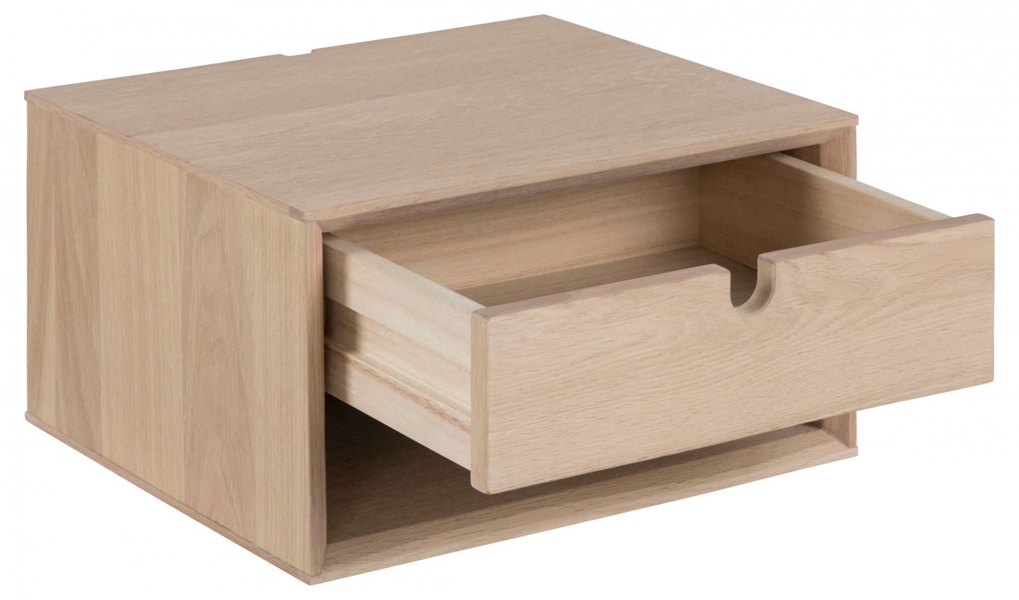 ACTONA GROUP Nachttisch »Century Nachtkommode«, Nachtschrank, Eiche Furnier, Schublade, Wandbefestigung