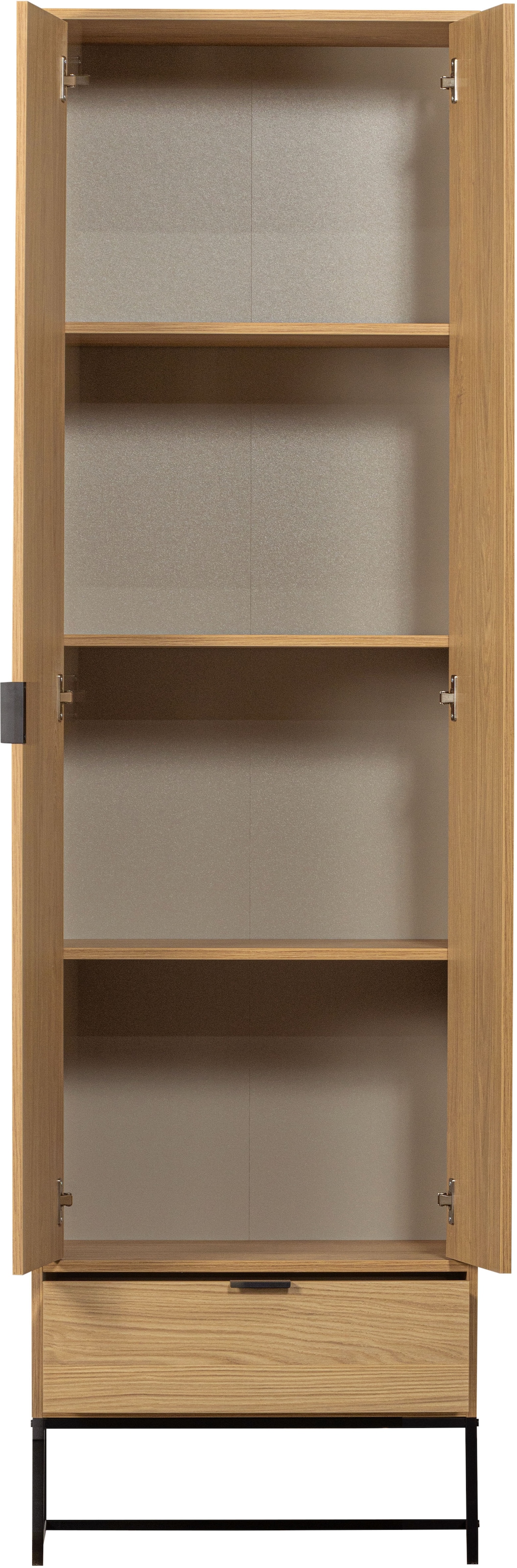 WOOOD Mehrzweckschrank »WOOOD SILAS SCHRANK EICHE DEKOR [fsc]« schmaler Hochschrank aus Eichenmelamin, modernes Design, viel Stauraum