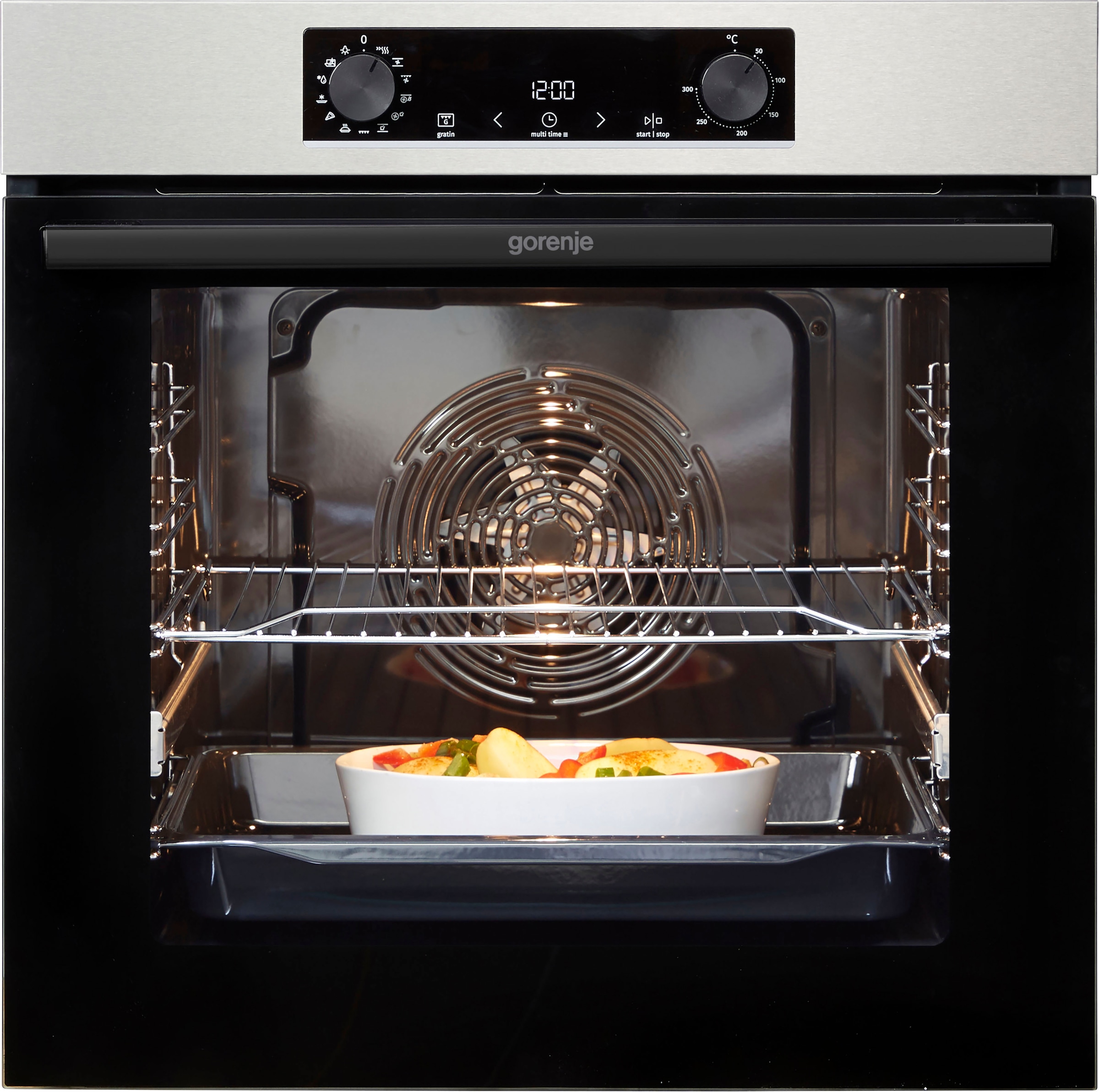 GORENJE Backofen-Set »BOSB737OTX« mit 1-fach-Teleskopauszug Aqua Clean Pizzafunktion mit 300 °C – perfekt für Pizza, Focaccia und mehr!