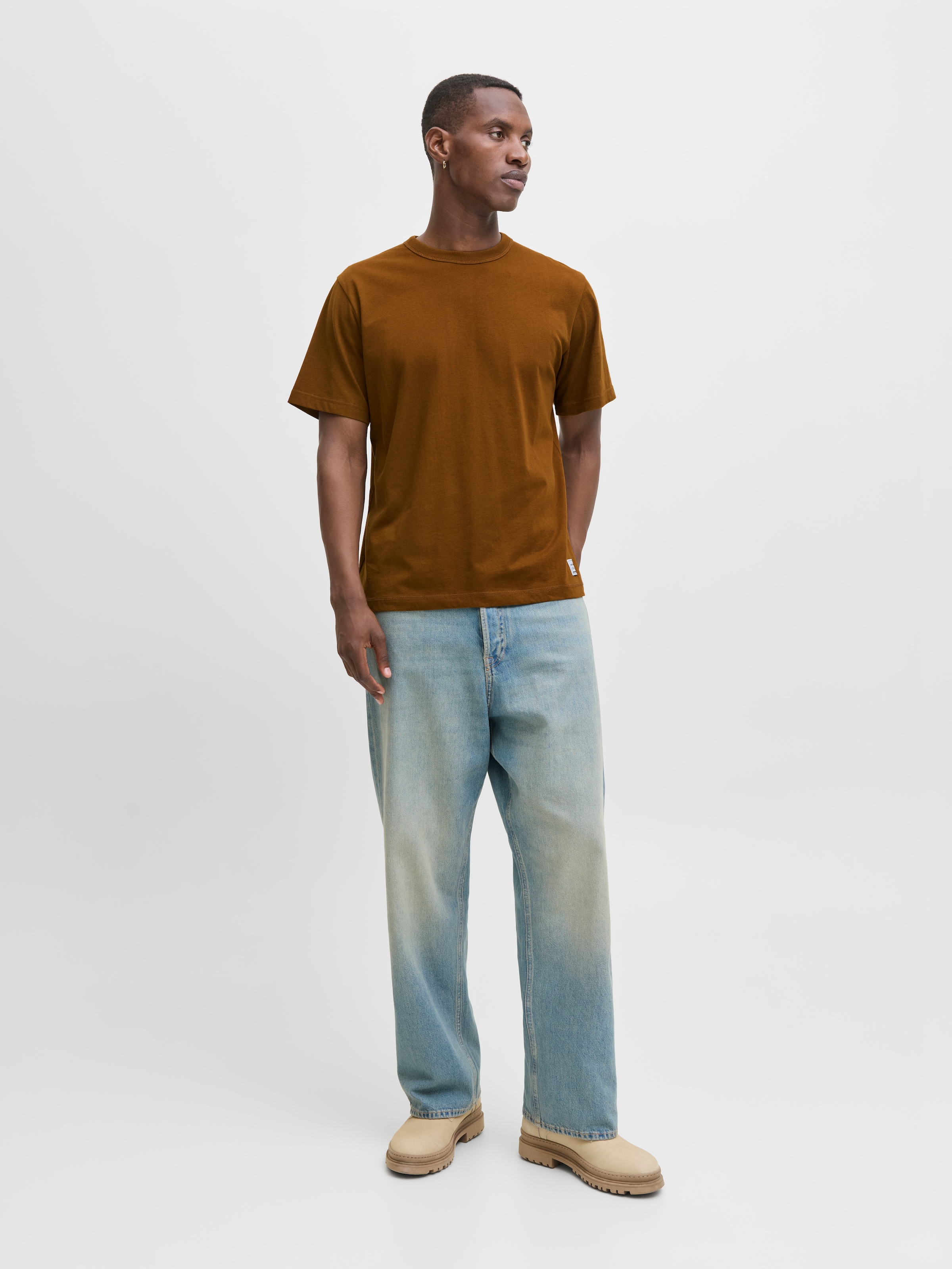 Jack & Jones Rundhalsshirt »JJEDOVER TEE SS CREW NECK«