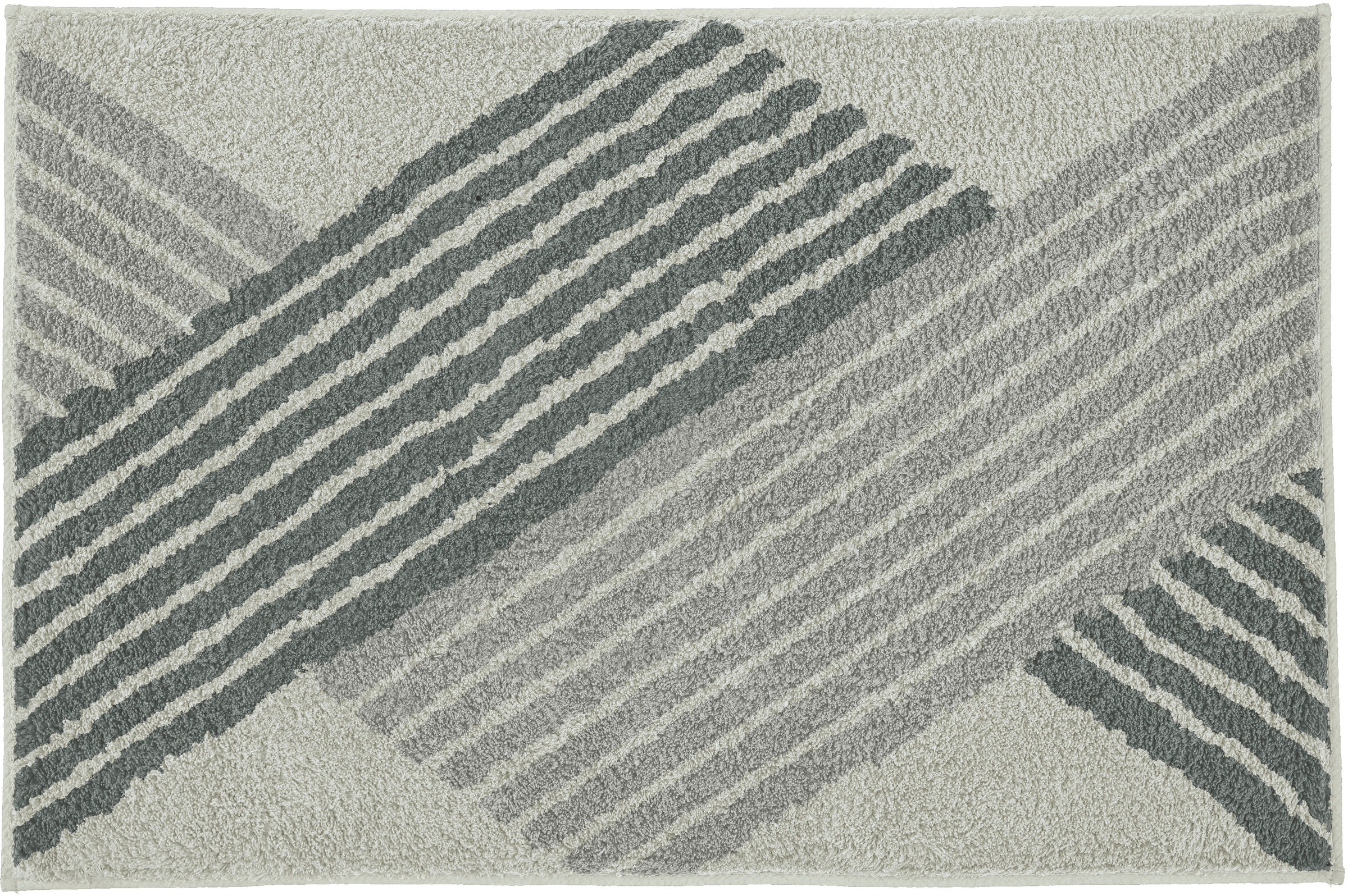 Kleine Wolke Badematte »Cross«, rutschhemmend beschichtet, fußbodenheizungsgeeignet, Badteppich, modernes Design