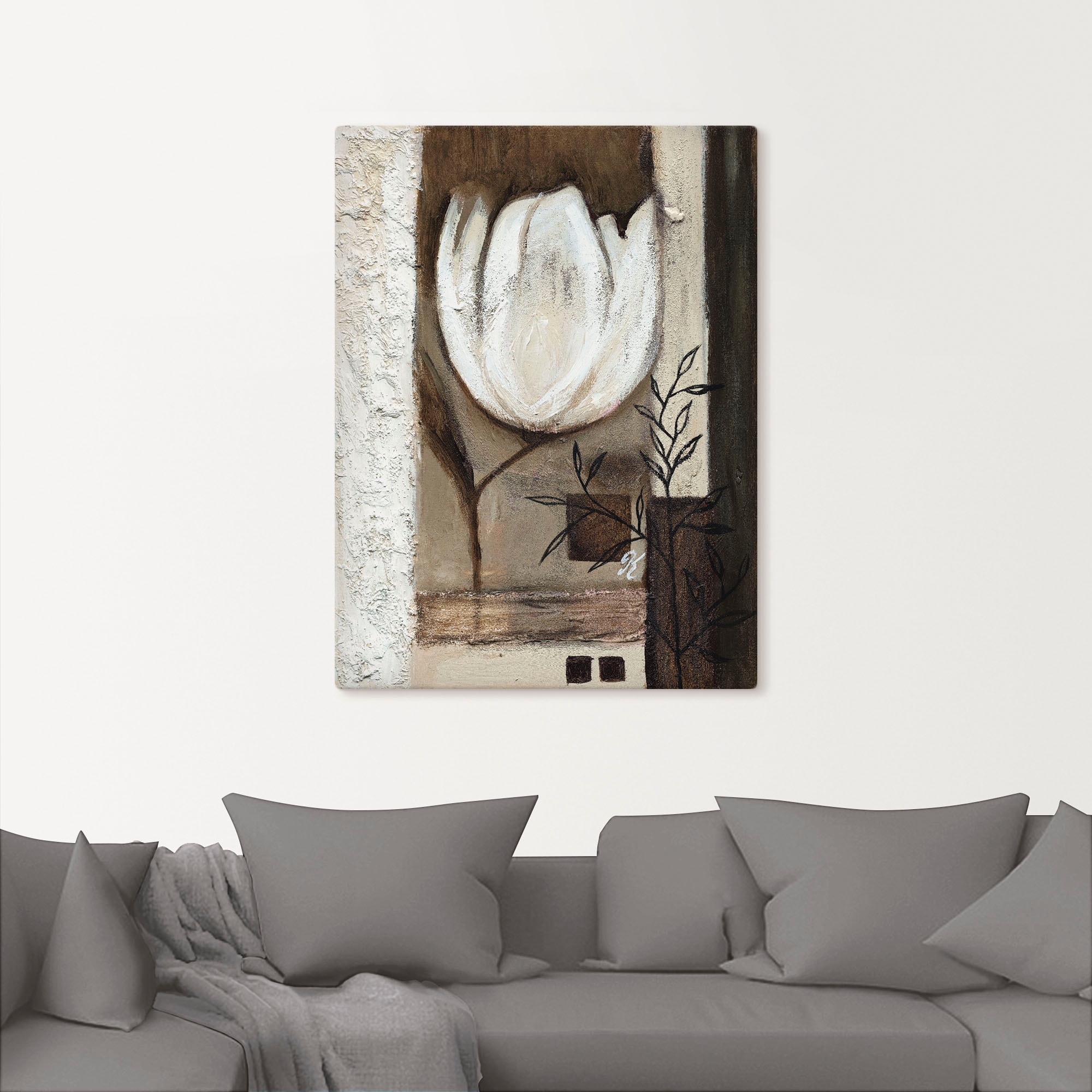 Artland Wandbild "Braune Tulpen II", Blumen, (1 St.), als Leinwandbild, Wan günstig online kaufen