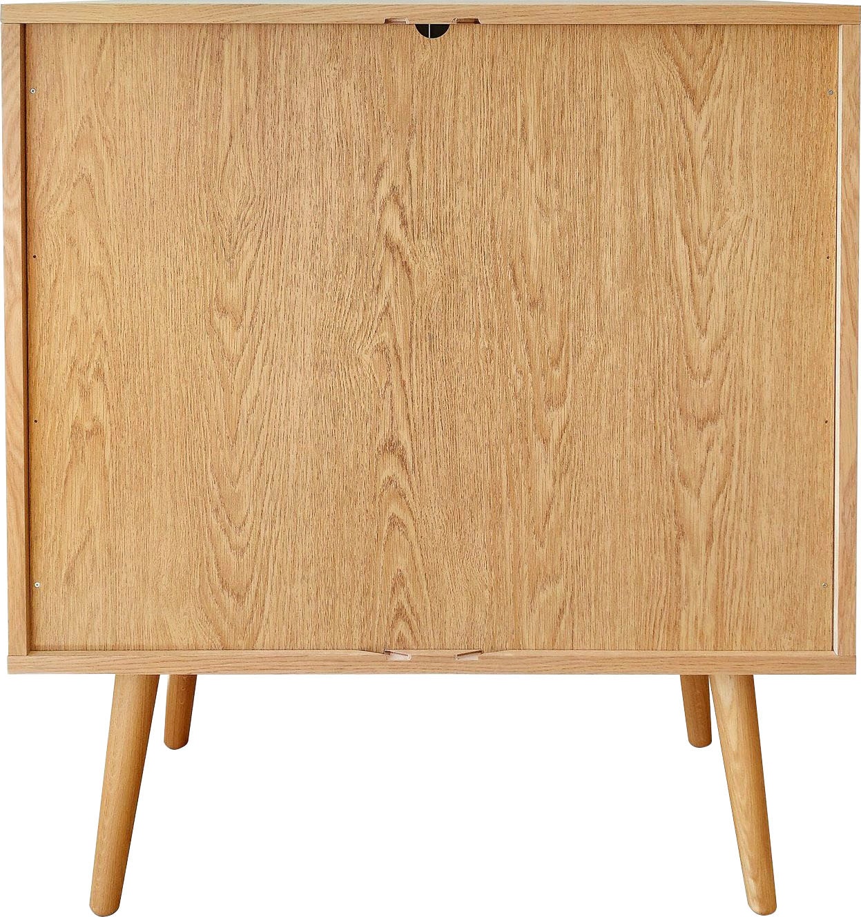 Woodman Highboard »Rove«, Stauraumschrank besonderes Design, Breite 83 cm, mit Eichenholzfurnier