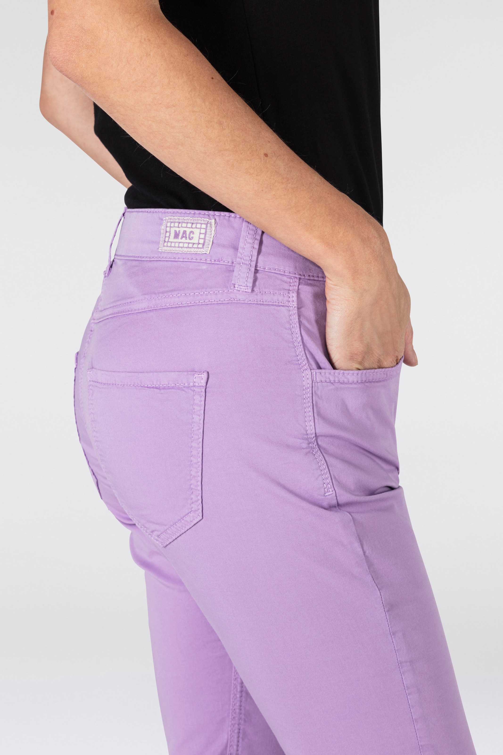 MAC Caprihose »Capri-Summer-Clean«, Kniebedeckend mit kleinem Schlitz am Saum