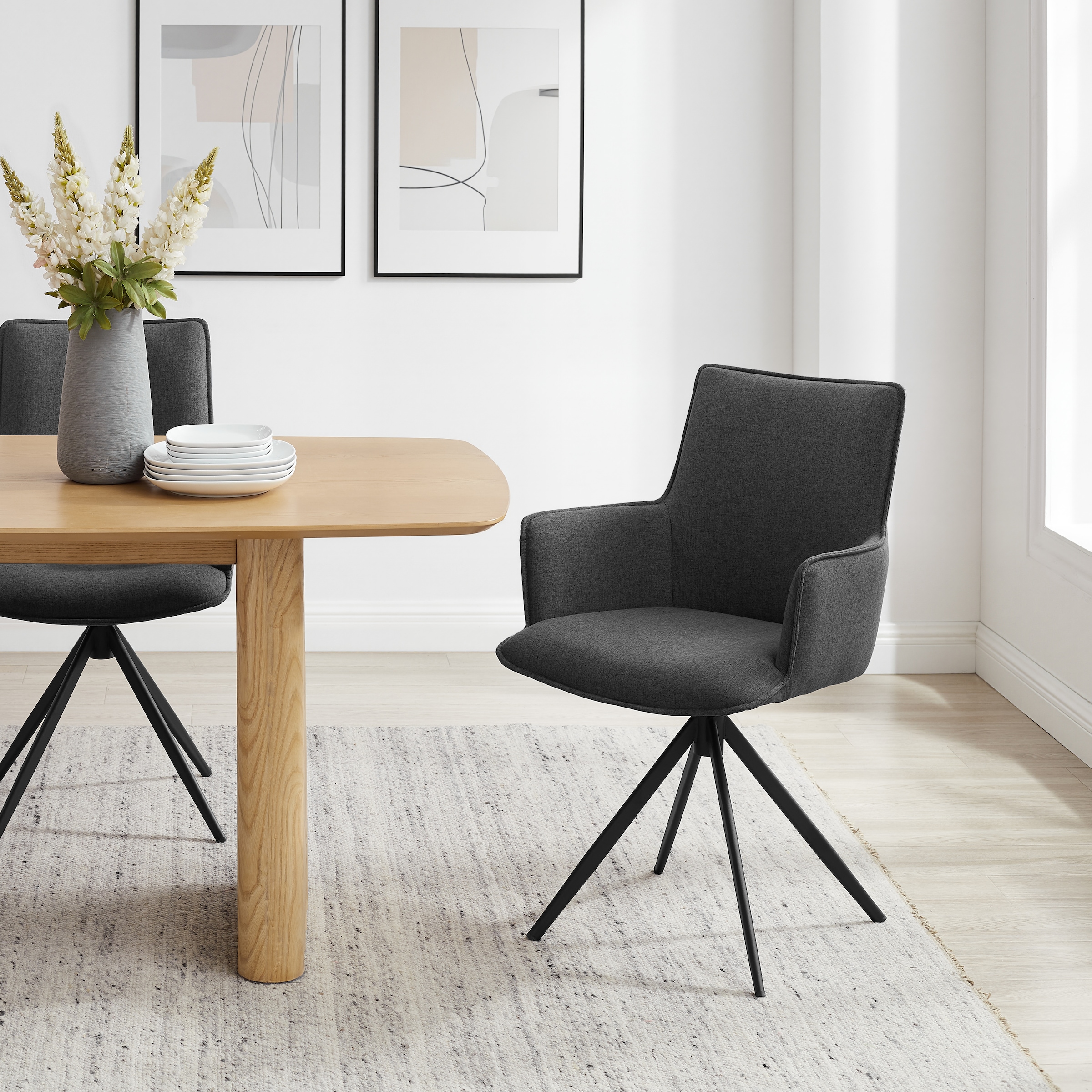 OTTO home Drehstuhl »Amoreve« (Set) 2 Stk.hochwertiger Strukturstoff, ergon günstig online kaufen