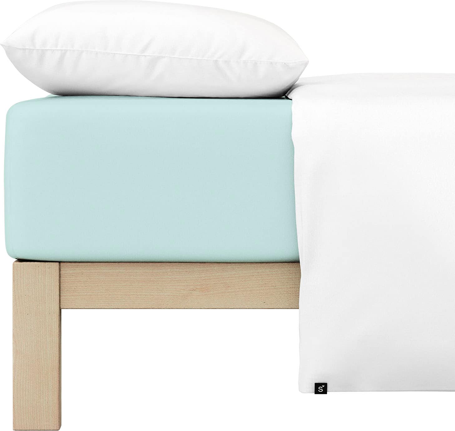 Schlafgut Spannbettlaken »PURE Bio-Baumwolle mit Elasthan, dehnbar blickdicht, straff, Bettlaken«, PREMIUM Laken für Matratzen bis 30cm Höhe, in 90x200, 140x200, 180x200