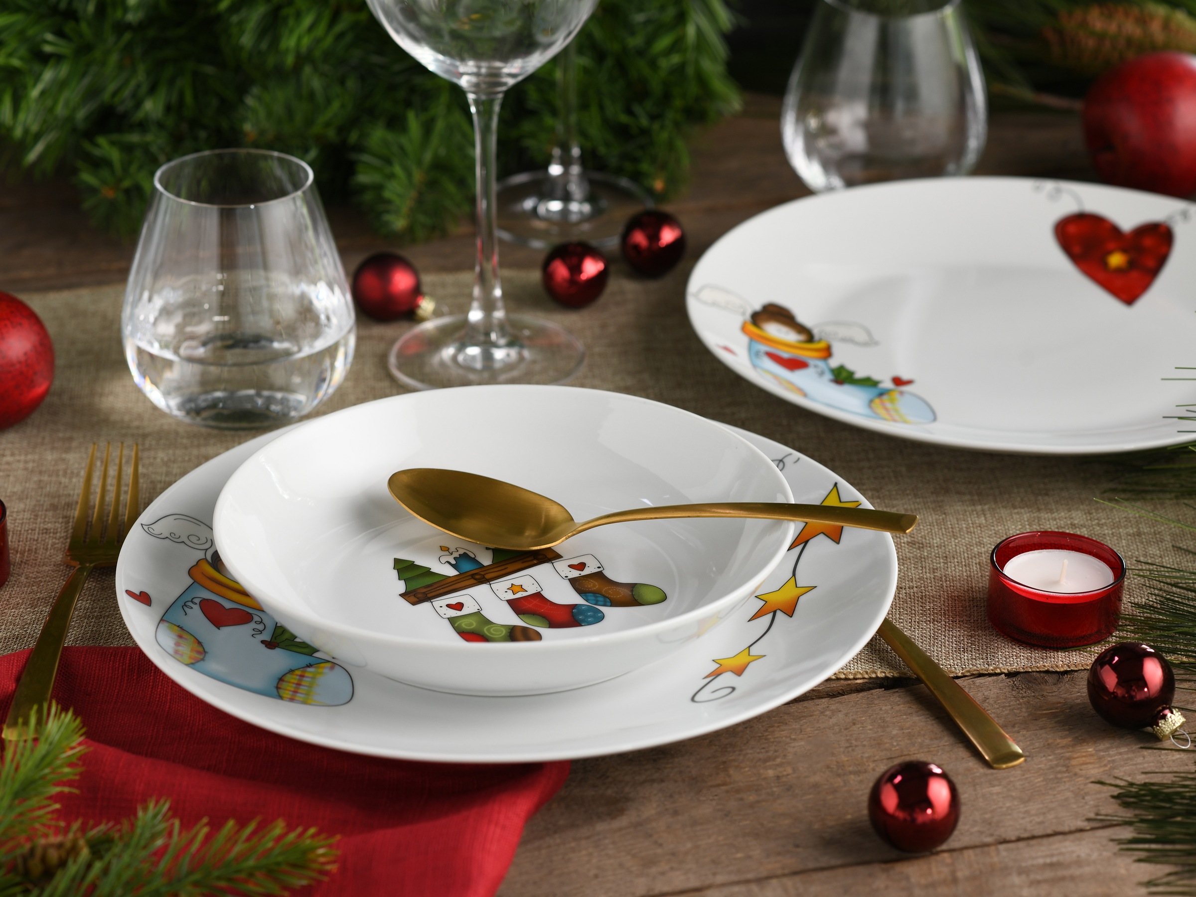 CreaTable Tafelservice »Luna Socken, Tafel-Service 12-tlg«, (Set, 12 tlg.), günstig online kaufen